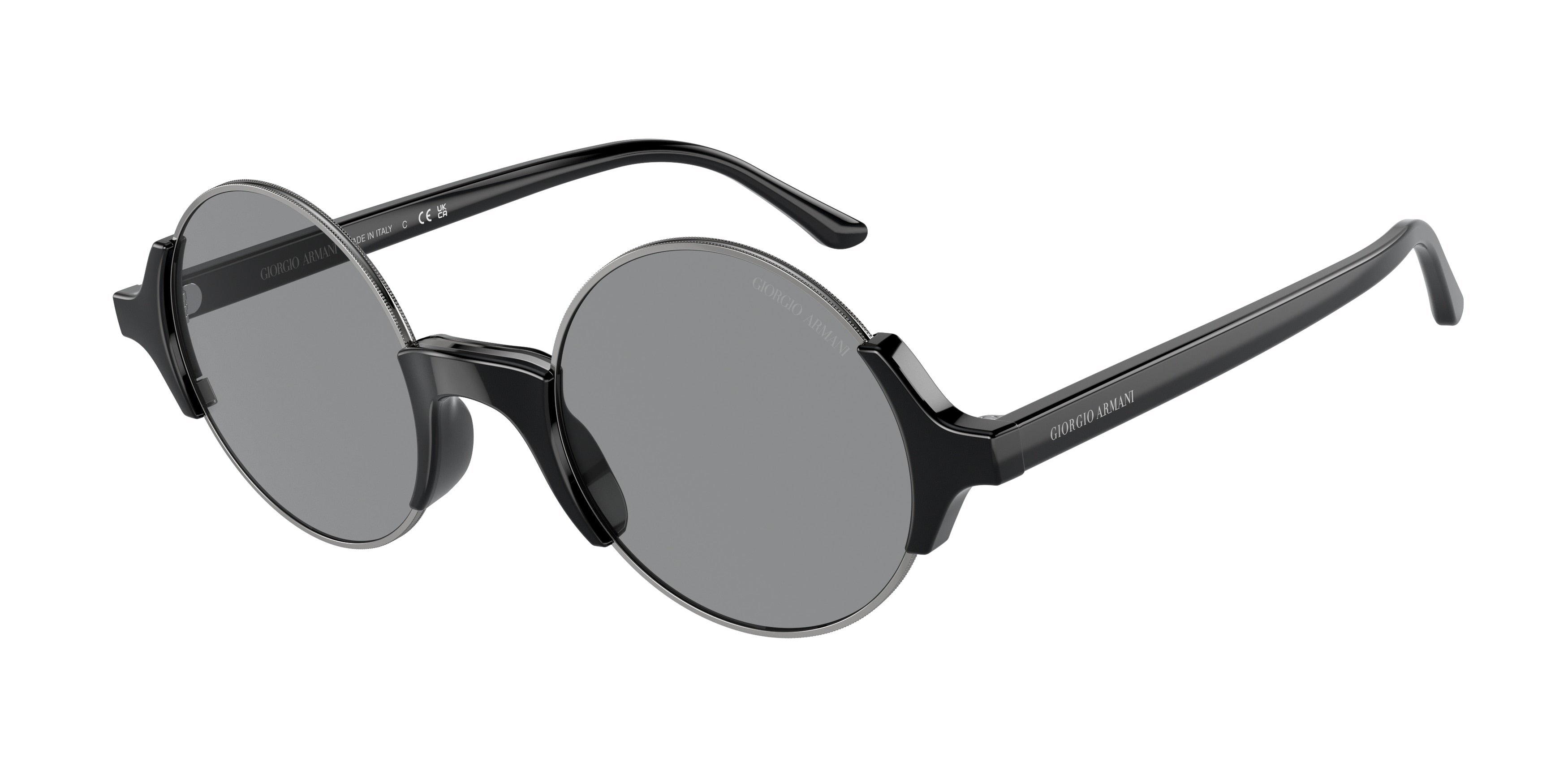 Giorgio Armani AR326SM Pillow Sunglasses  500102-Gunmetal 48-140-21 - Color Map Grey