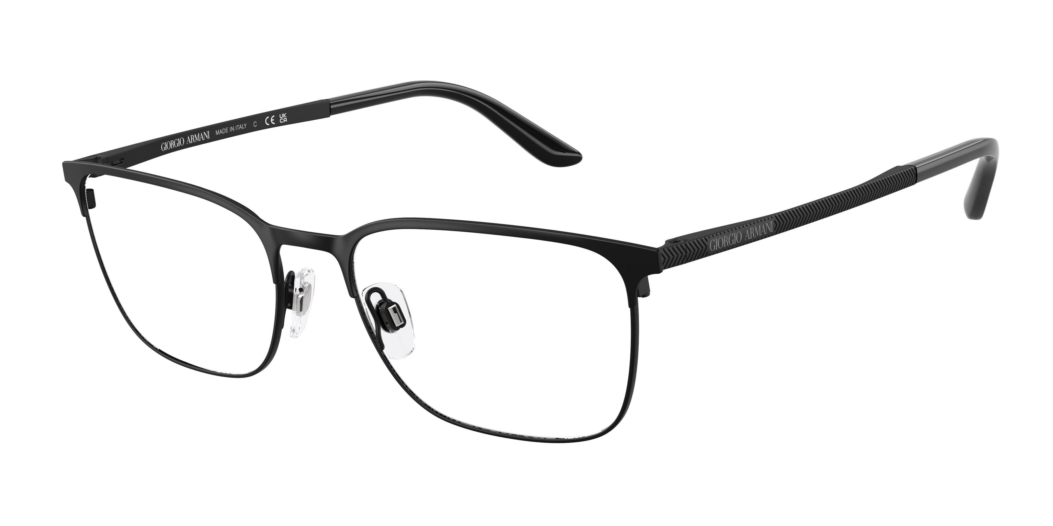 Giorgio Armani AR5054 Square Eyeglasses  3001-Matte Black 53-145-18 - Color Map Black
