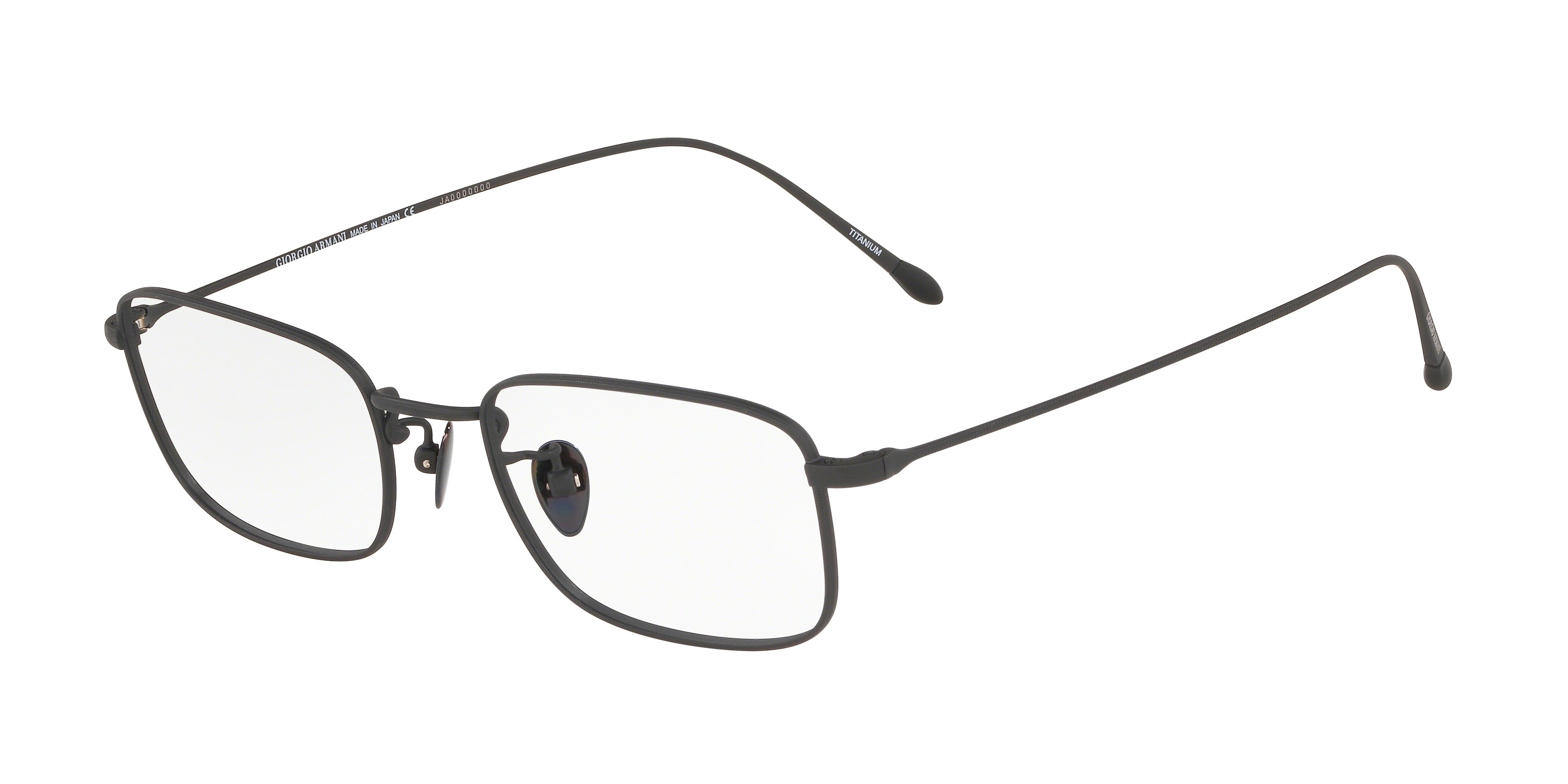 Giorgio Armani AR5096T Rectangle Eyeglasses 3277-Matte Black 53-145-19 - Color Map Black