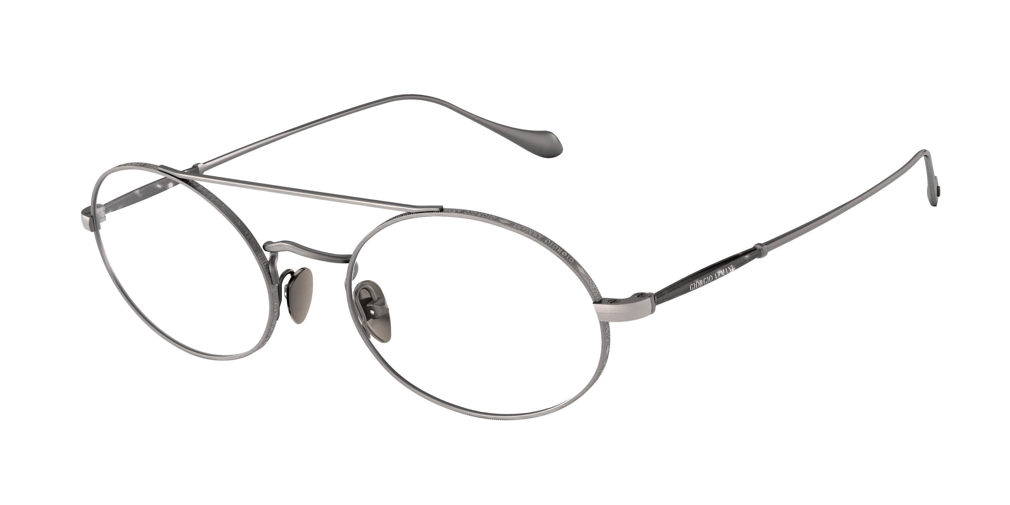 Giorgio Armani AR5102 Oval Eyeglasses  3260-Brushed Grey 50-145-20 - Color Map Tortoise