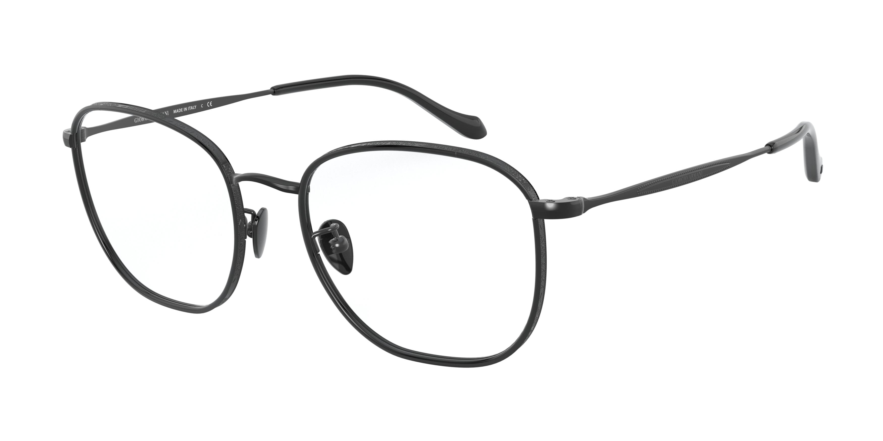 Giorgio Armani AR5105J Square Eyeglasses  3001-Black&Matte Black 54-145-20 - Color Map Black