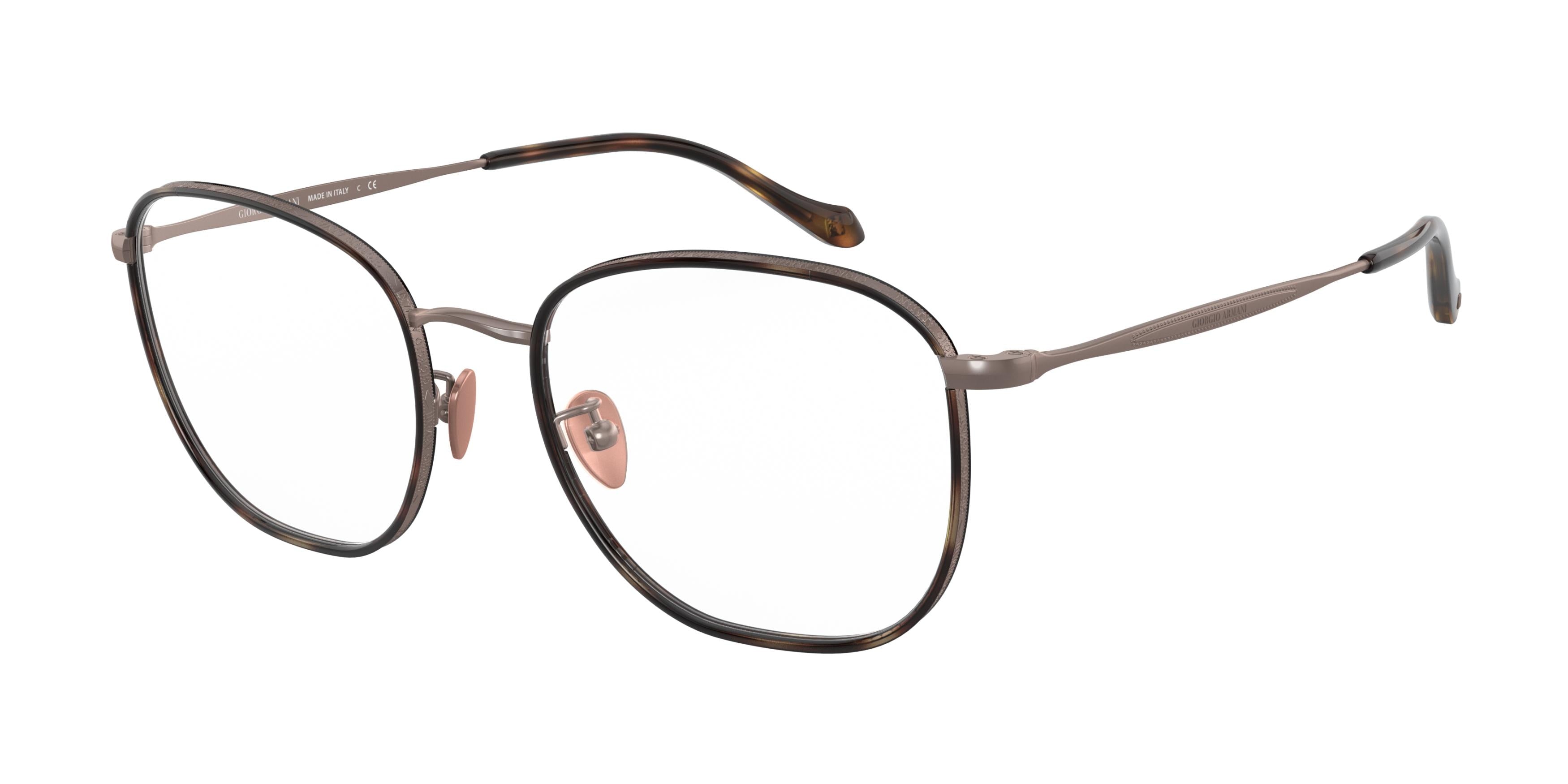 Giorgio Armani AR5105J Square Eyeglasses  3006-Brown Havana/Bronze 54-145-20 - Color Map Brown