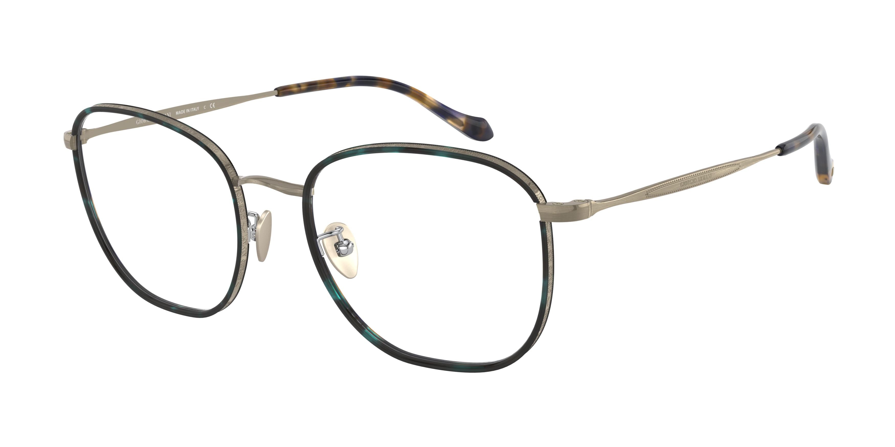 Giorgio Armani AR5105J Square Eyeglasses  3247-Blue Havana 54-145-20 - Color Map Blue