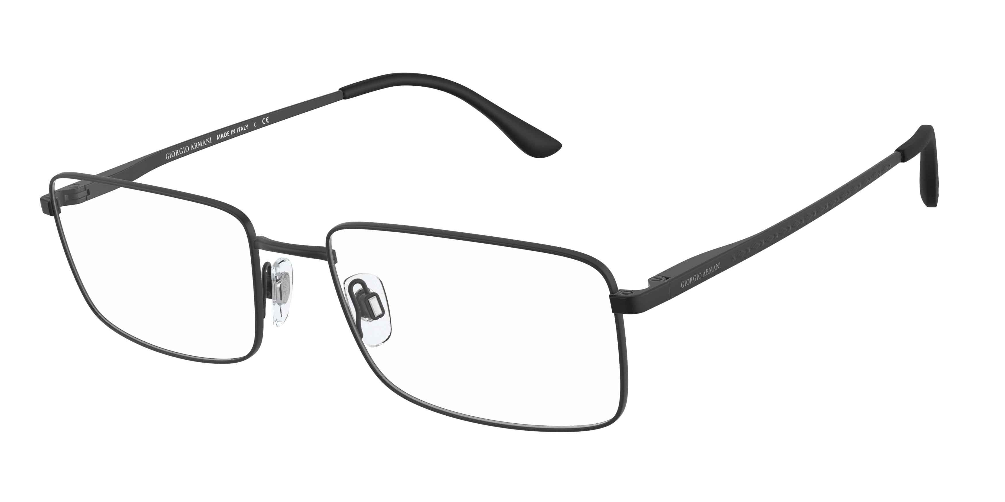 Giorgio Armani AR5108 Rectangle Eyeglasses 3001-Matte Black 59-150-19 - Color Map Black