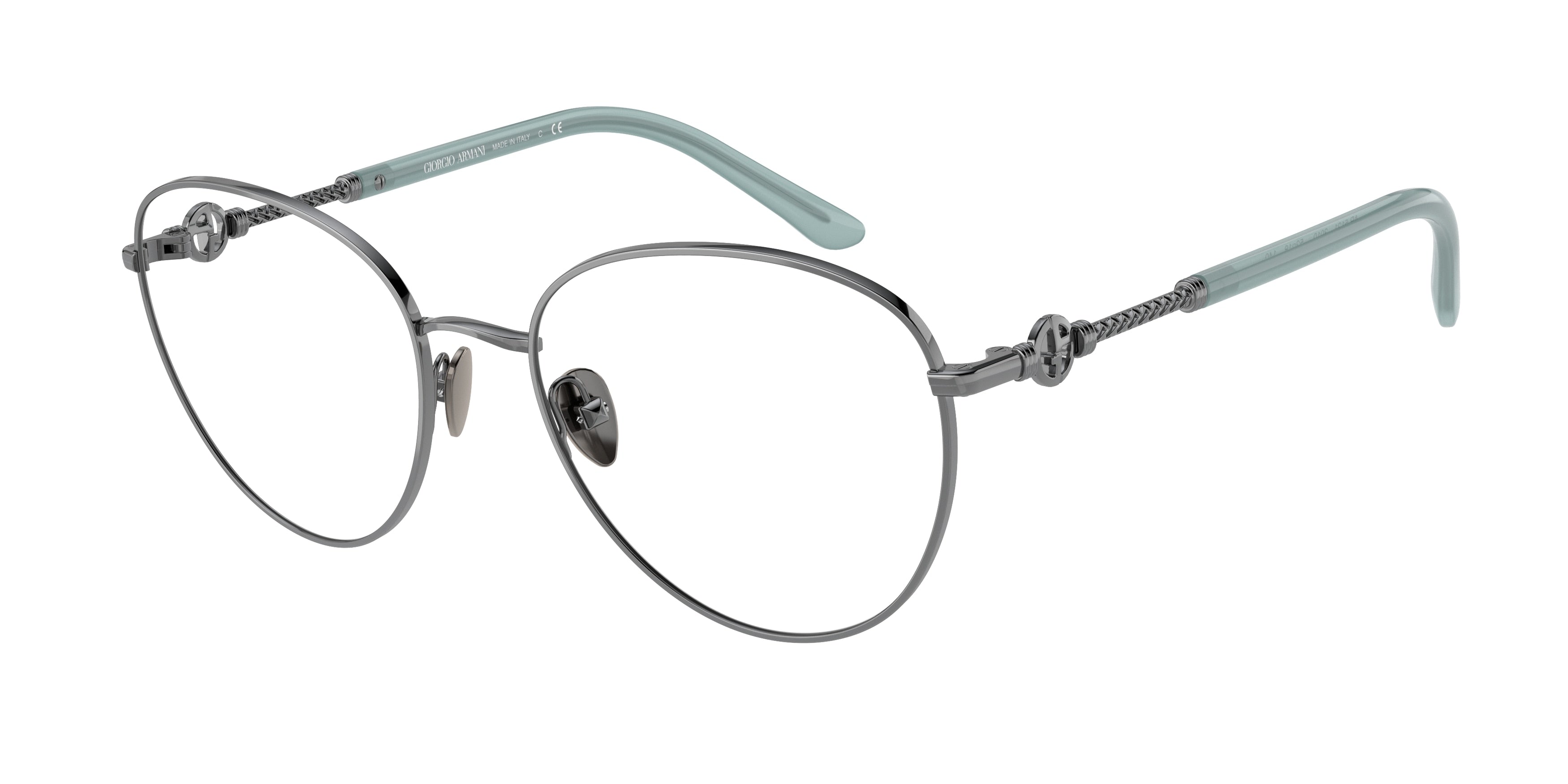 Giorgio Armani AR5121 Oval Eyeglasses 3010-Gunmetal 54-140-18 - Color Map Grey