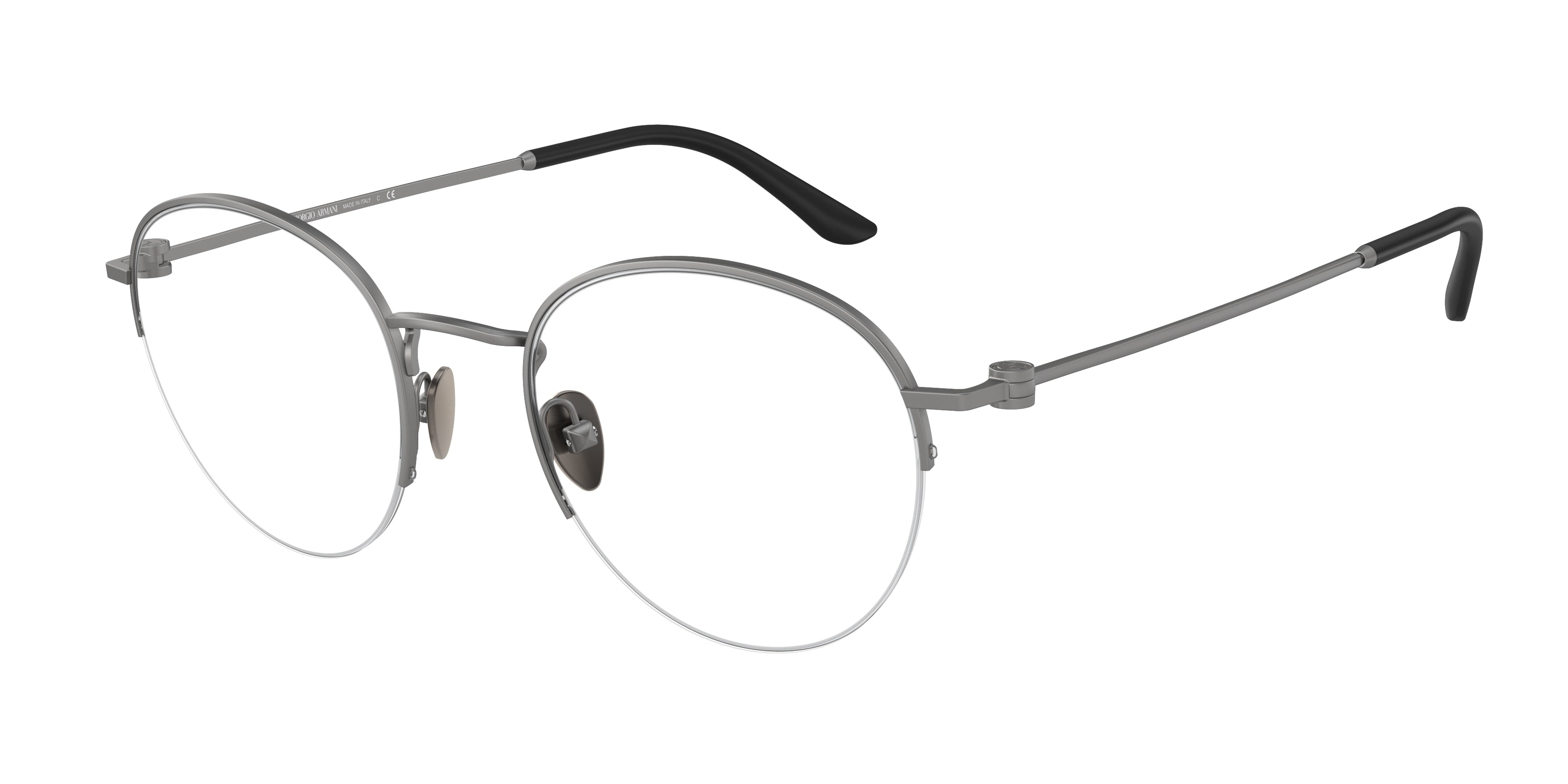Giorgio Armani AR5123 Round Eyeglasses  3003-Matte Gunmetal 51-145-21 - Color Map Grey