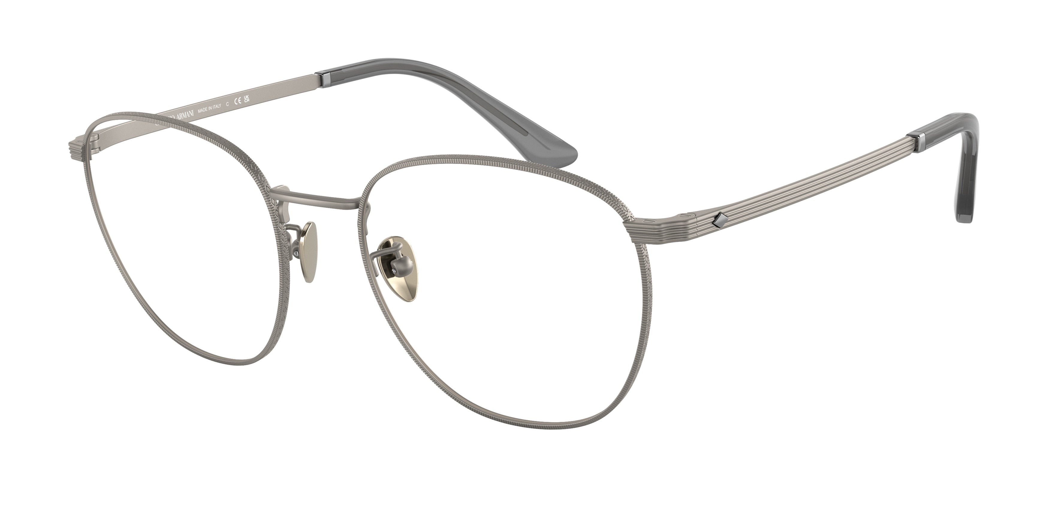 Giorgio Armani AR5128 Square Eyeglasses  3003-Matte Gunmetal 55-145-20 - Color Map Grey