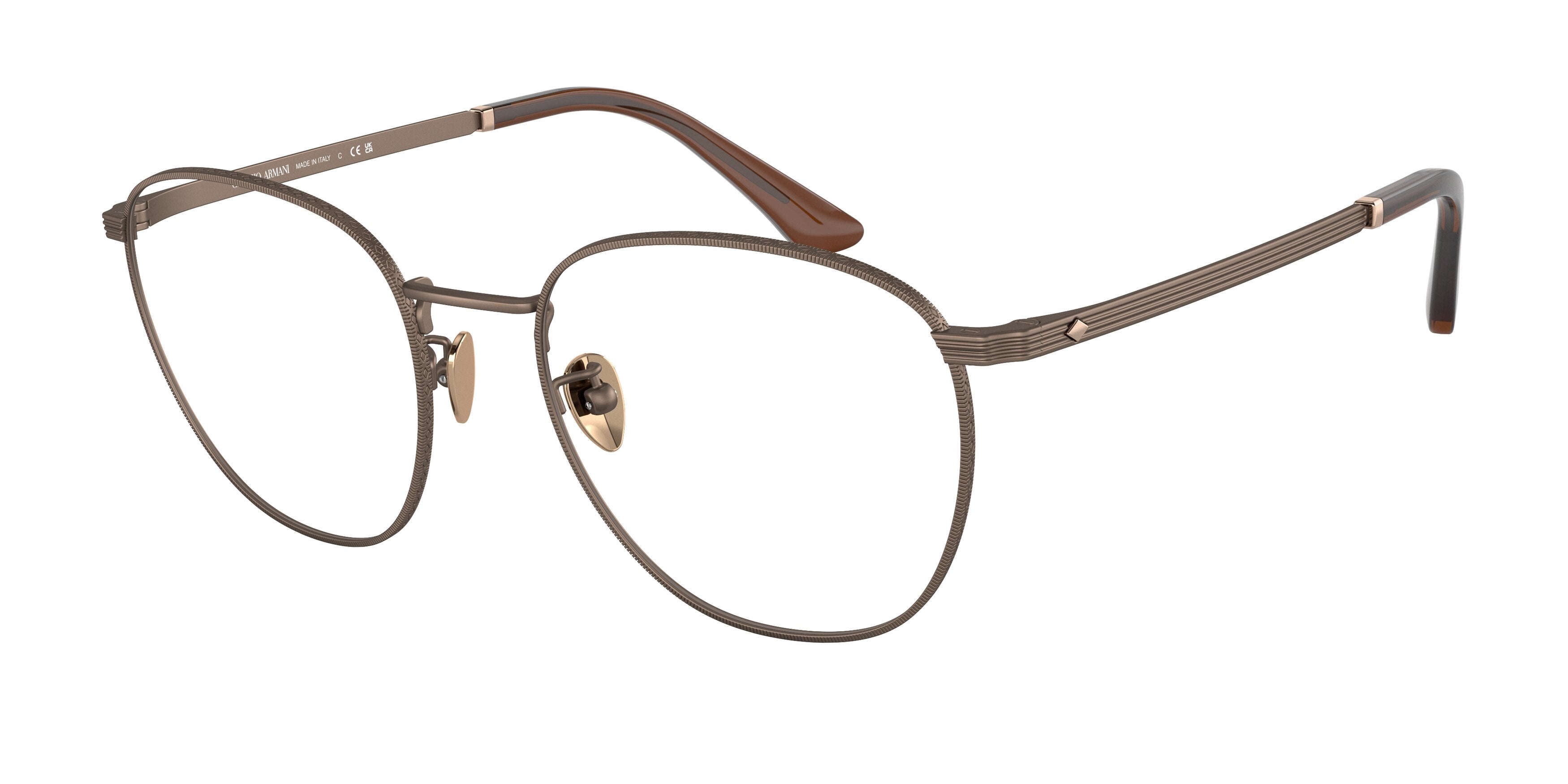 Giorgio Armani AR5128 Square Eyeglasses  3006-Matte Bronze 55-145-20 - Color Map Copper