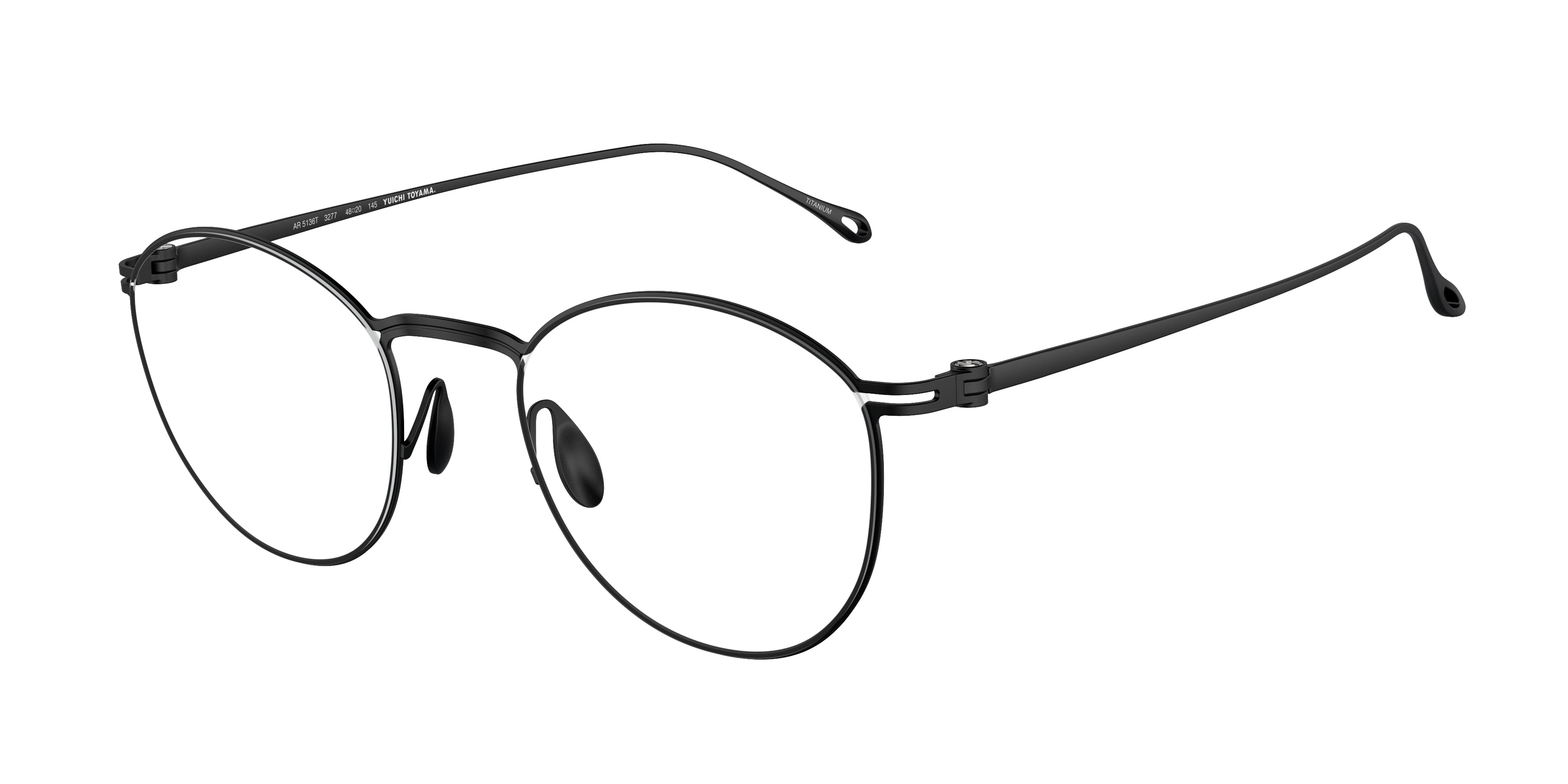 Giorgio Armani AR5136T Phantos Eyeglasses 3277-Matte Black 47-145-21 - Color Map Black