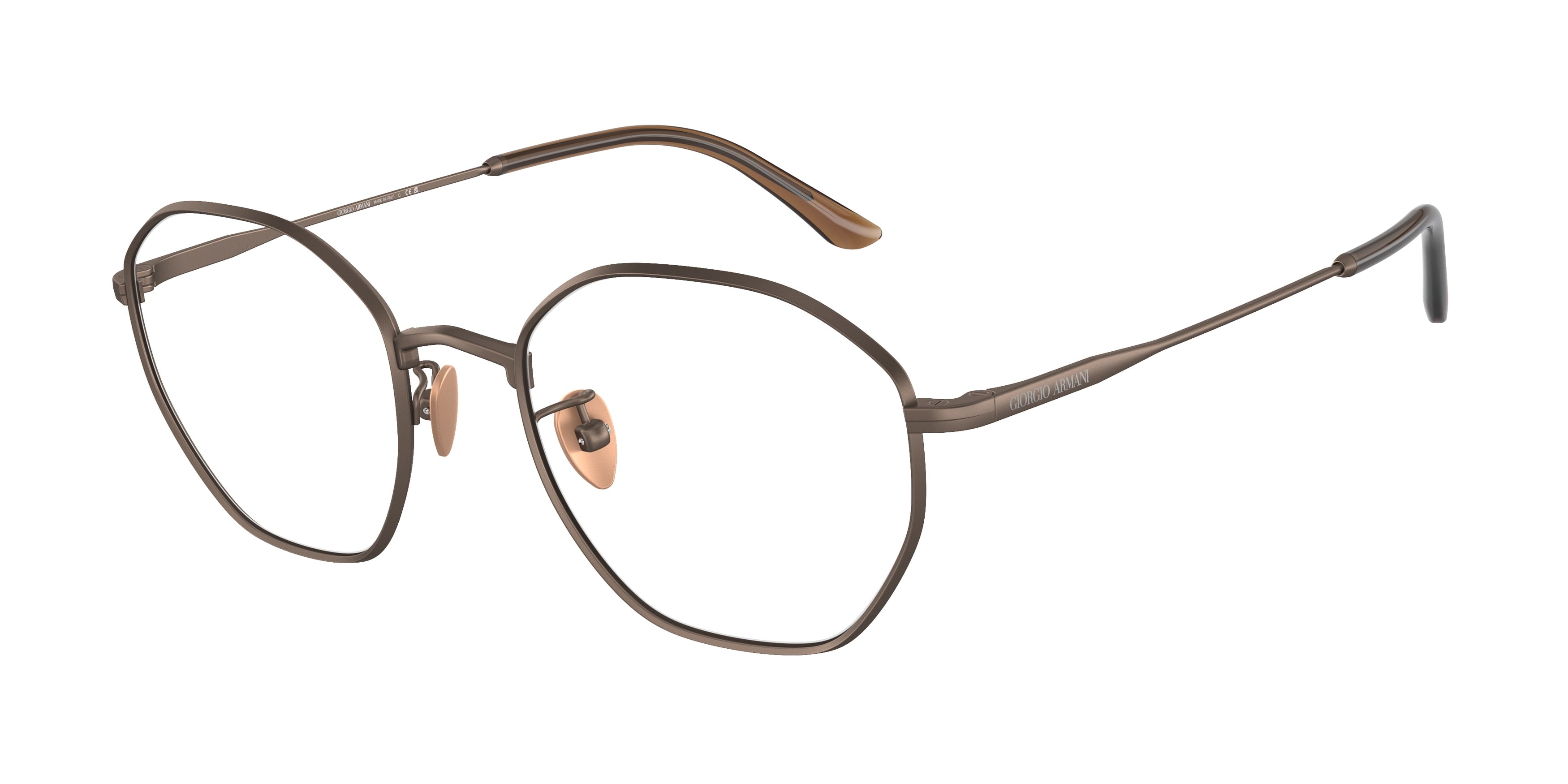 Giorgio Armani AR5139 Square Eyeglasses  3006-Matte Bronze 53-145-20 - Color Map Copper
