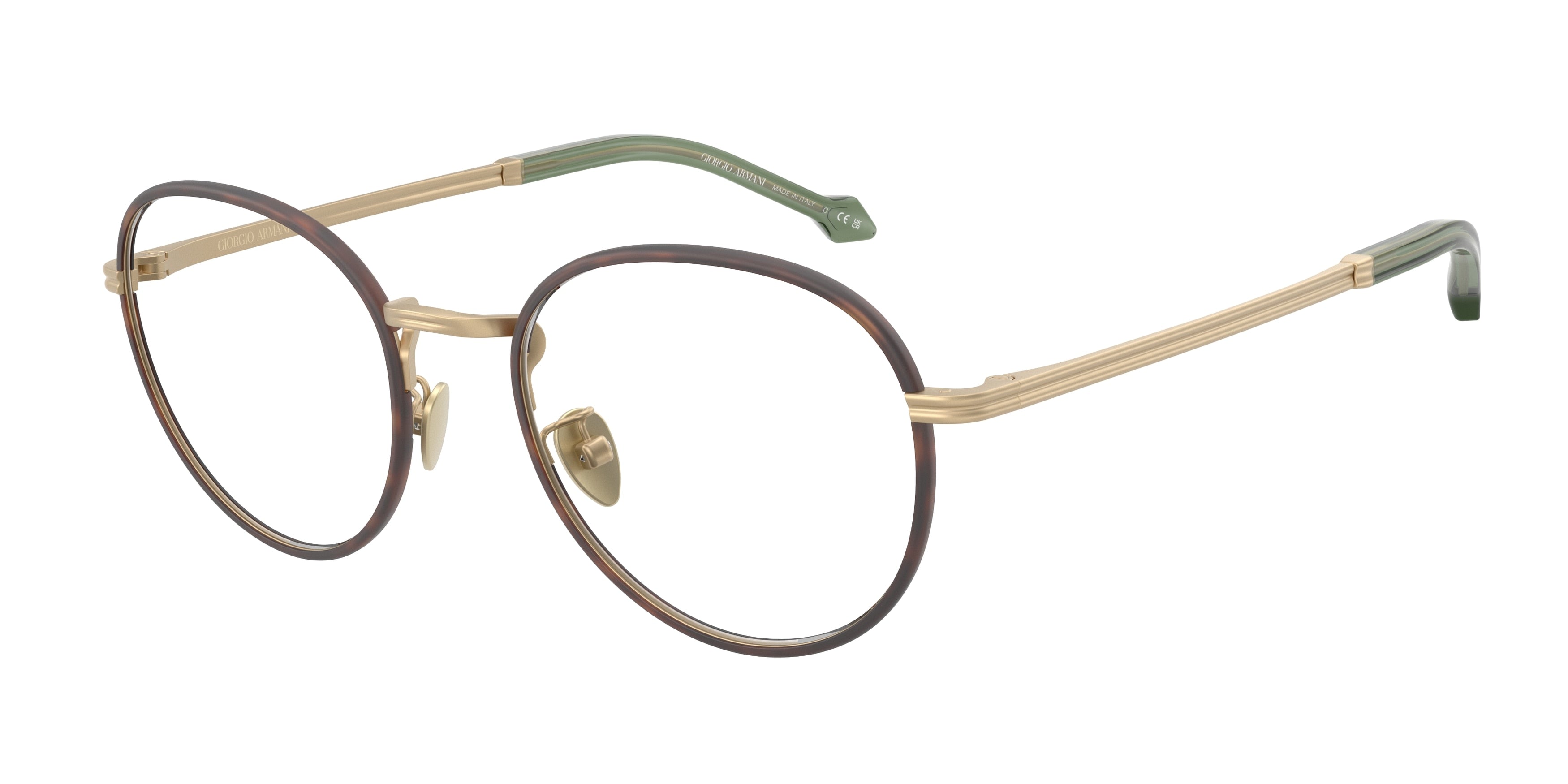 Giorgio Armani AR5151J Phantos Eyeglasses  3002-Matte Pale Gold 52-145-20 - Color Map Gold