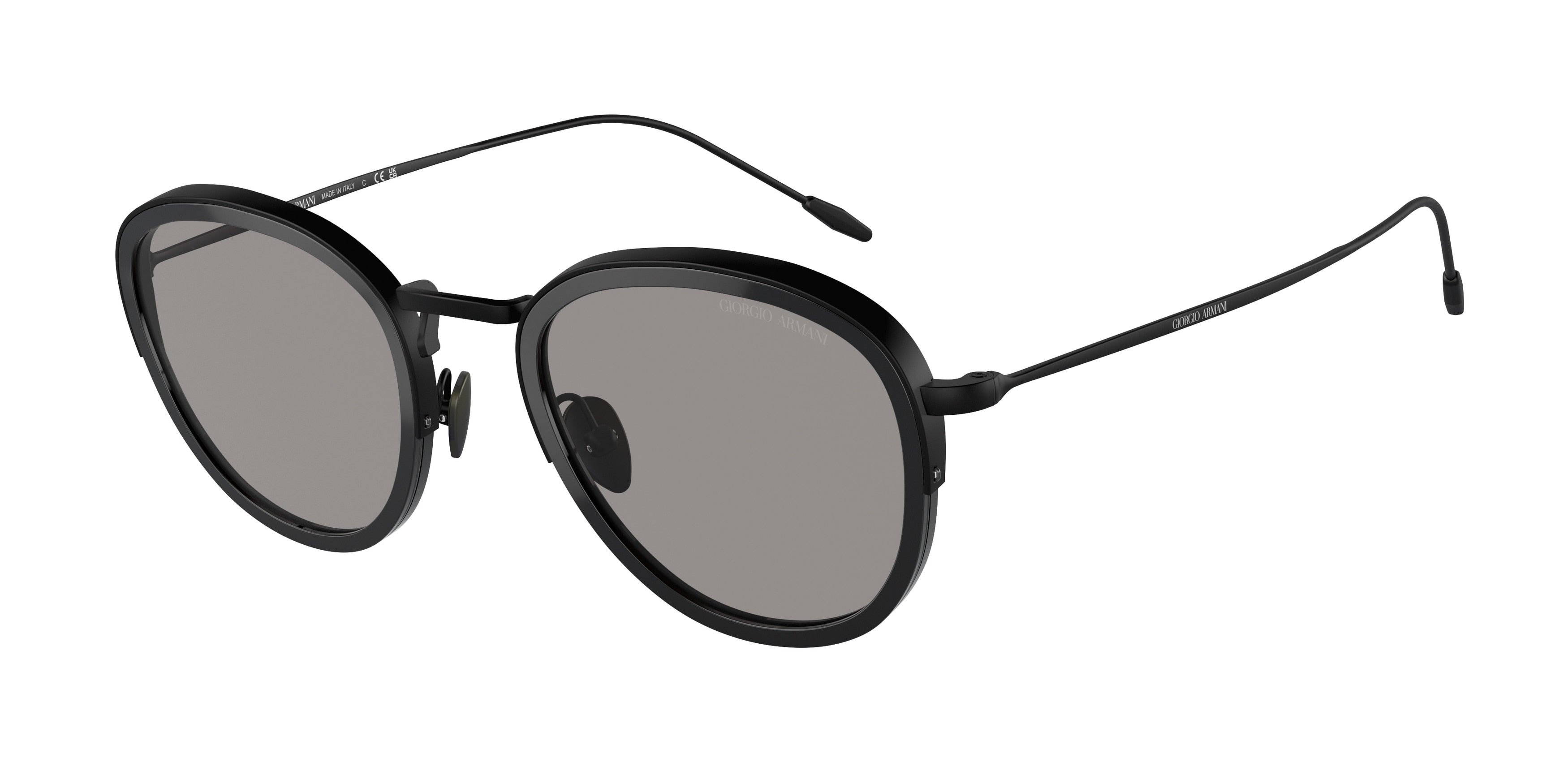 Giorgio Armani AR6068 Round Sunglasses  3001M3-Matte Black 50-150-22 - Color Map Black
