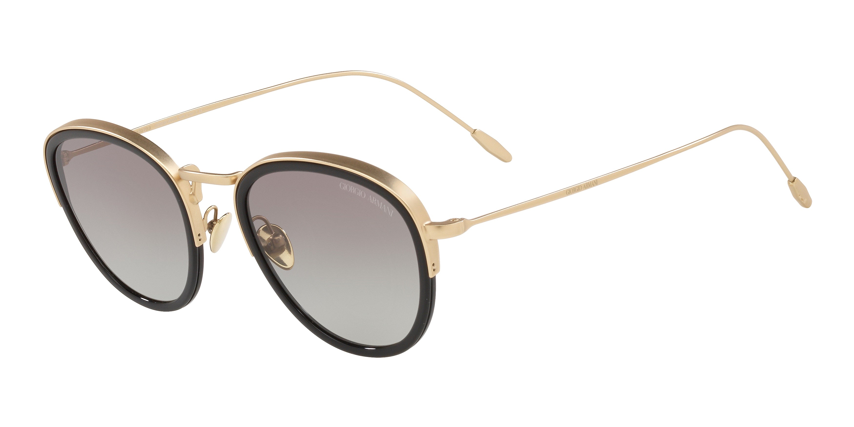Giorgio Armani AR6068 Round Sunglasses  300211-Pale Gold 50-150-22 - Color Map Gold