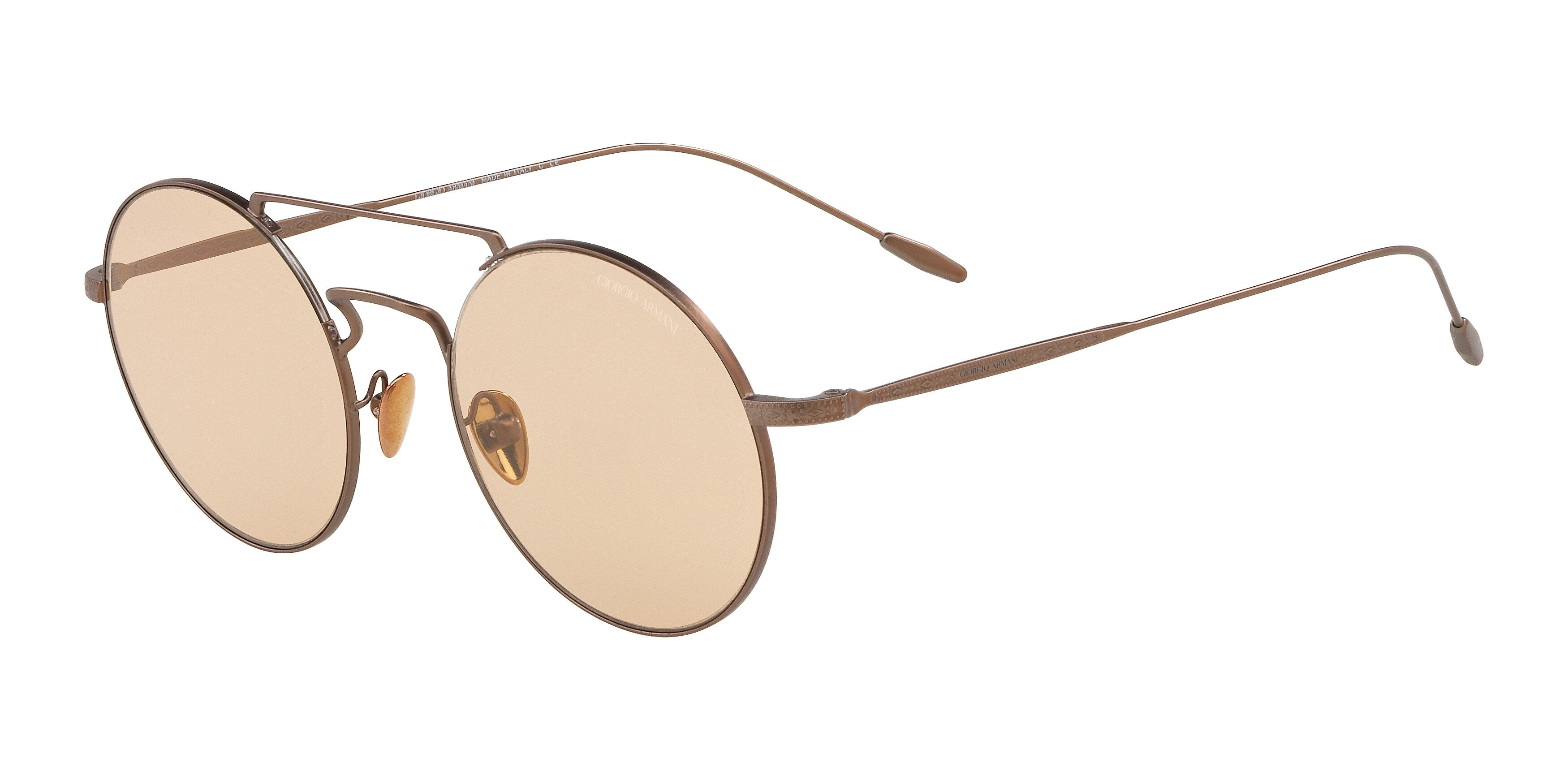 Giorgio Armani AR6072 Round Sunglasses  300673-Matte Bronze 48-145-21 - Color Map Copper
