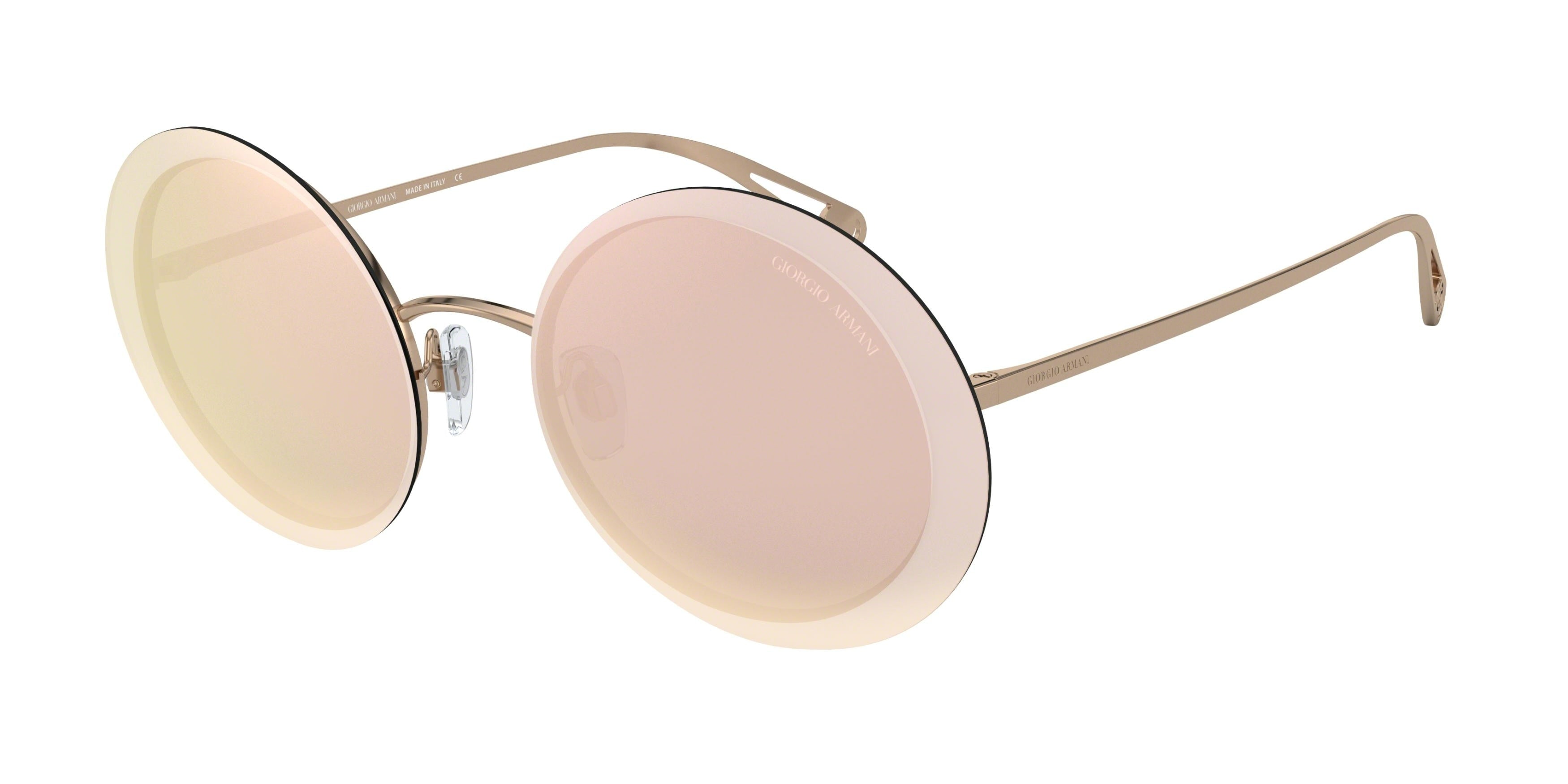 Giorgio Armani AR6087 Round Sunglasses 30114Z-Bronze 59-140-19 - Color Map Brown