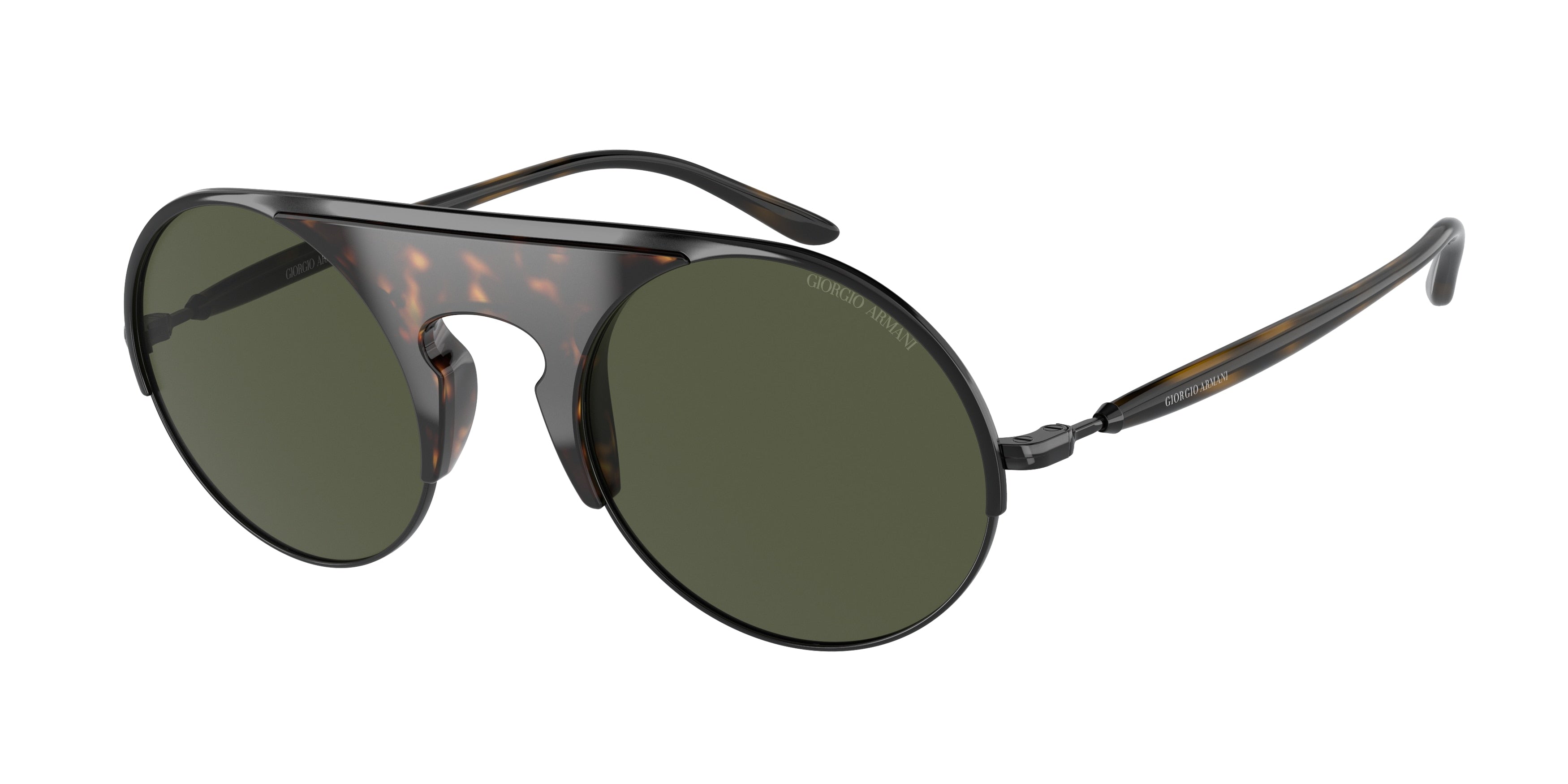 Giorgio Armani AR6128 Round Sunglasses  300131-Black 51-145-24 - Color Map Black
