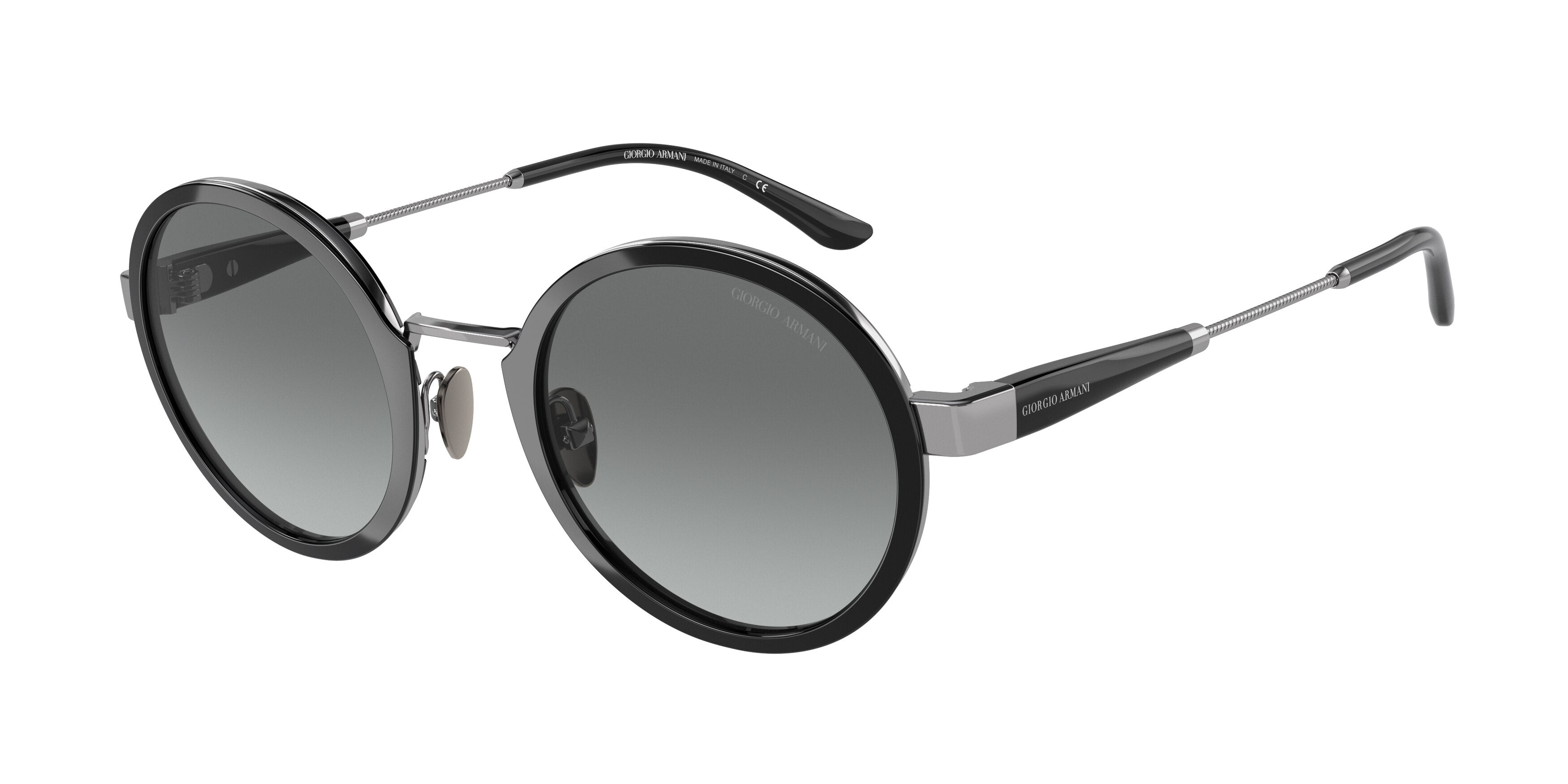 Giorgio Armani AR6133 Phantos Sunglasses 301011-Gunmetal/Black 49-140-23 - Color Map Grey