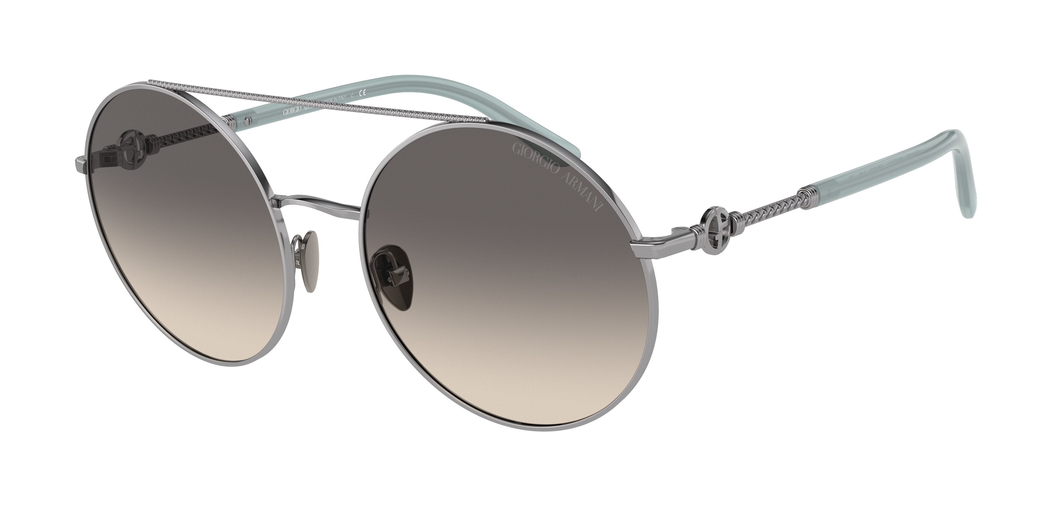 Giorgio Armani AR6135 Round Sunglasses 301011-Gunmetal 56-140-19 - Color Map Grey