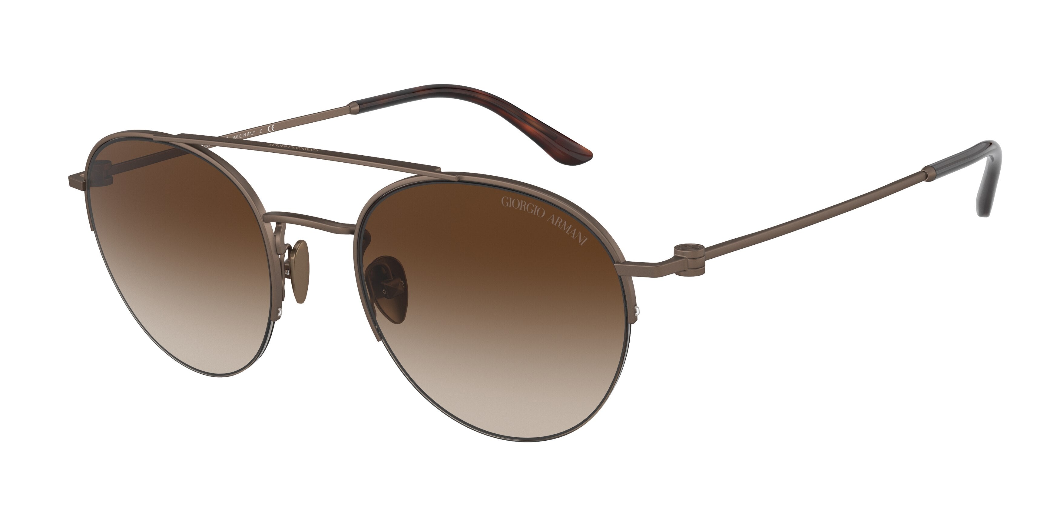 Giorgio Armani AR6136 Phantos Sunglasses  300413-Matte Bronze 52-145-21 - Color Map Copper