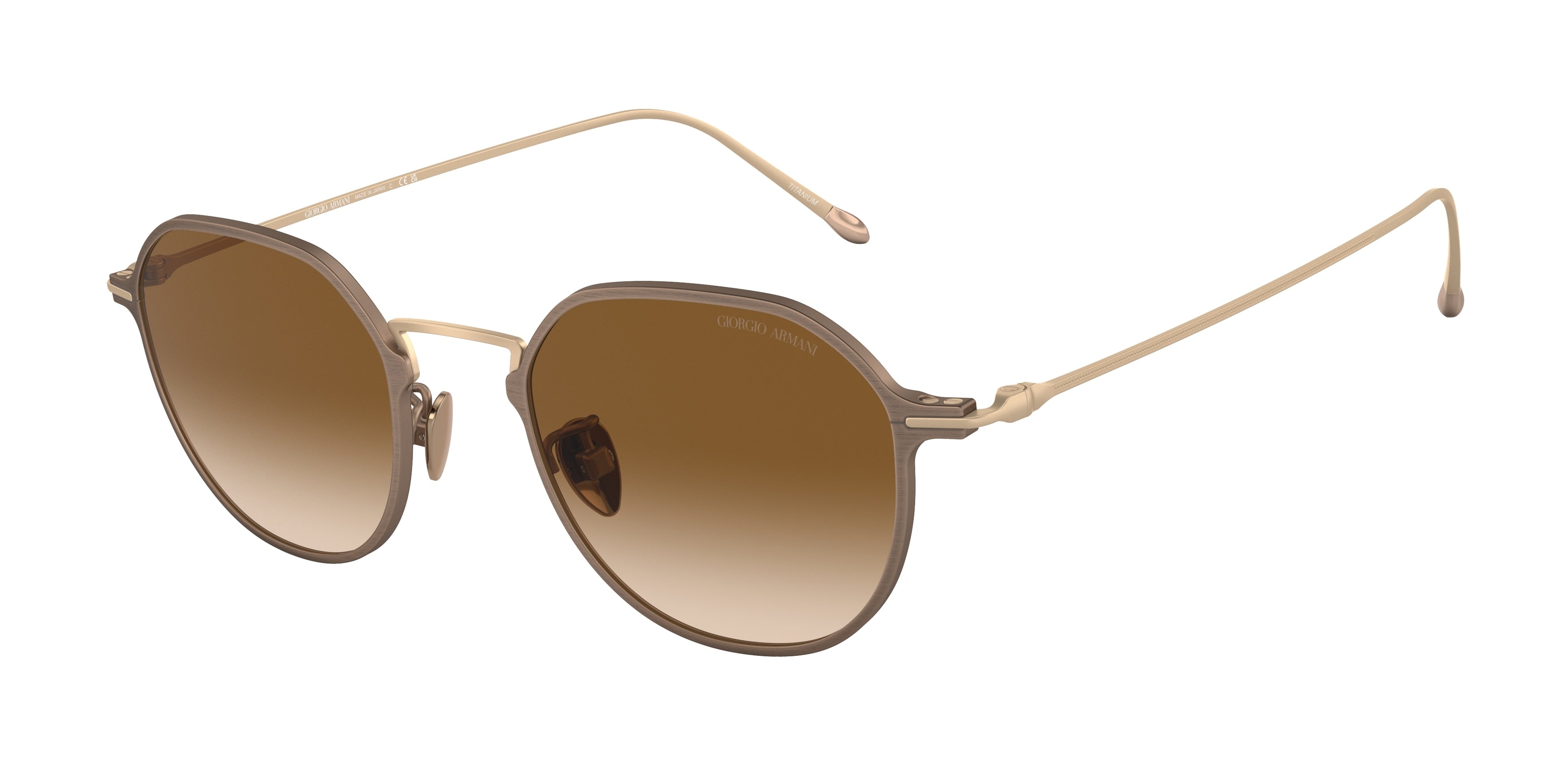 Giorgio Armani AR6138T Pillow Sunglasses 334051-Bronze 49-145-21 - Color Map Brown
