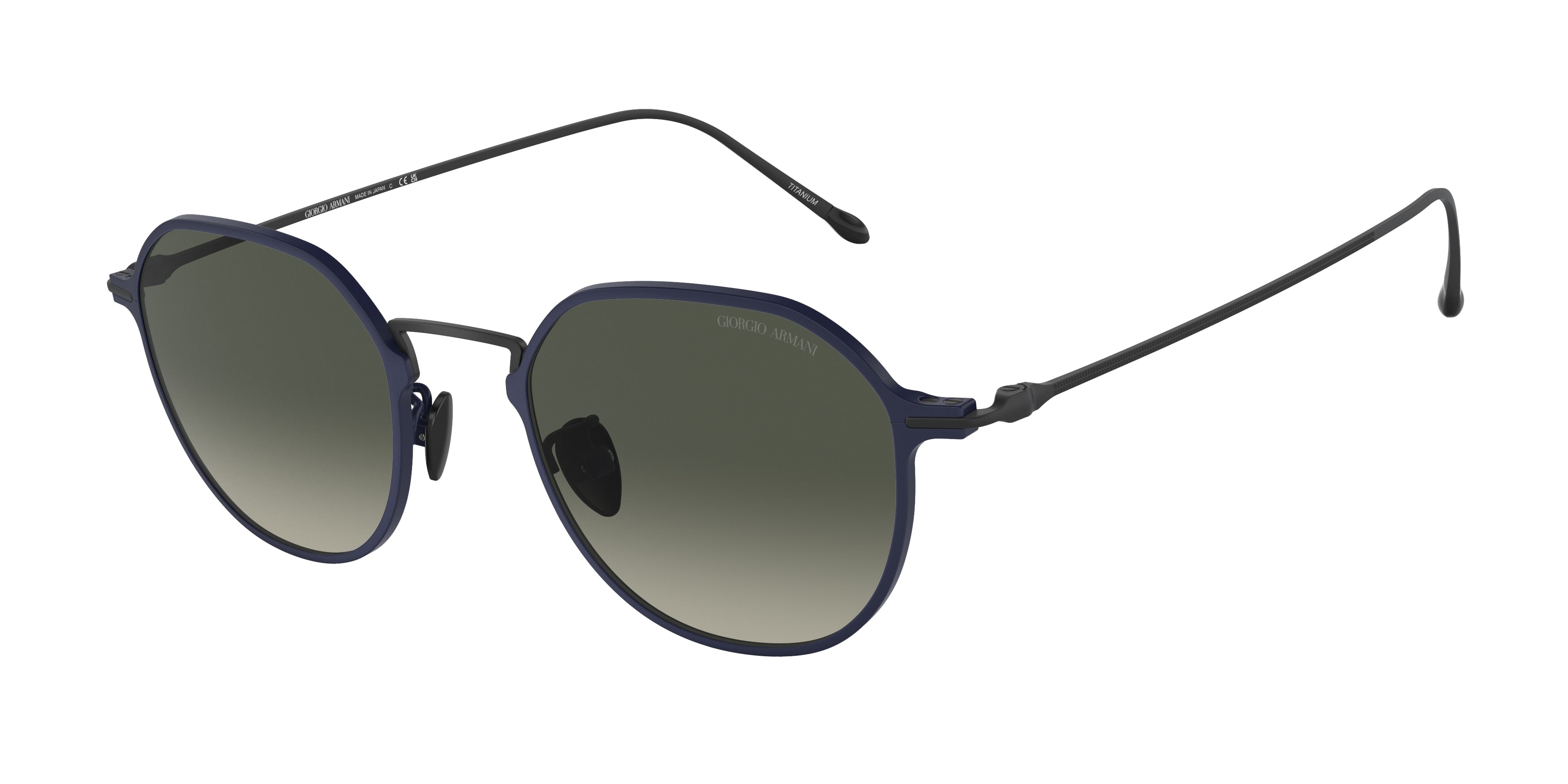 Giorgio Armani AR6138T Pillow Sunglasses 334171-Matte Blue 49-145-21 - Color Map Blue