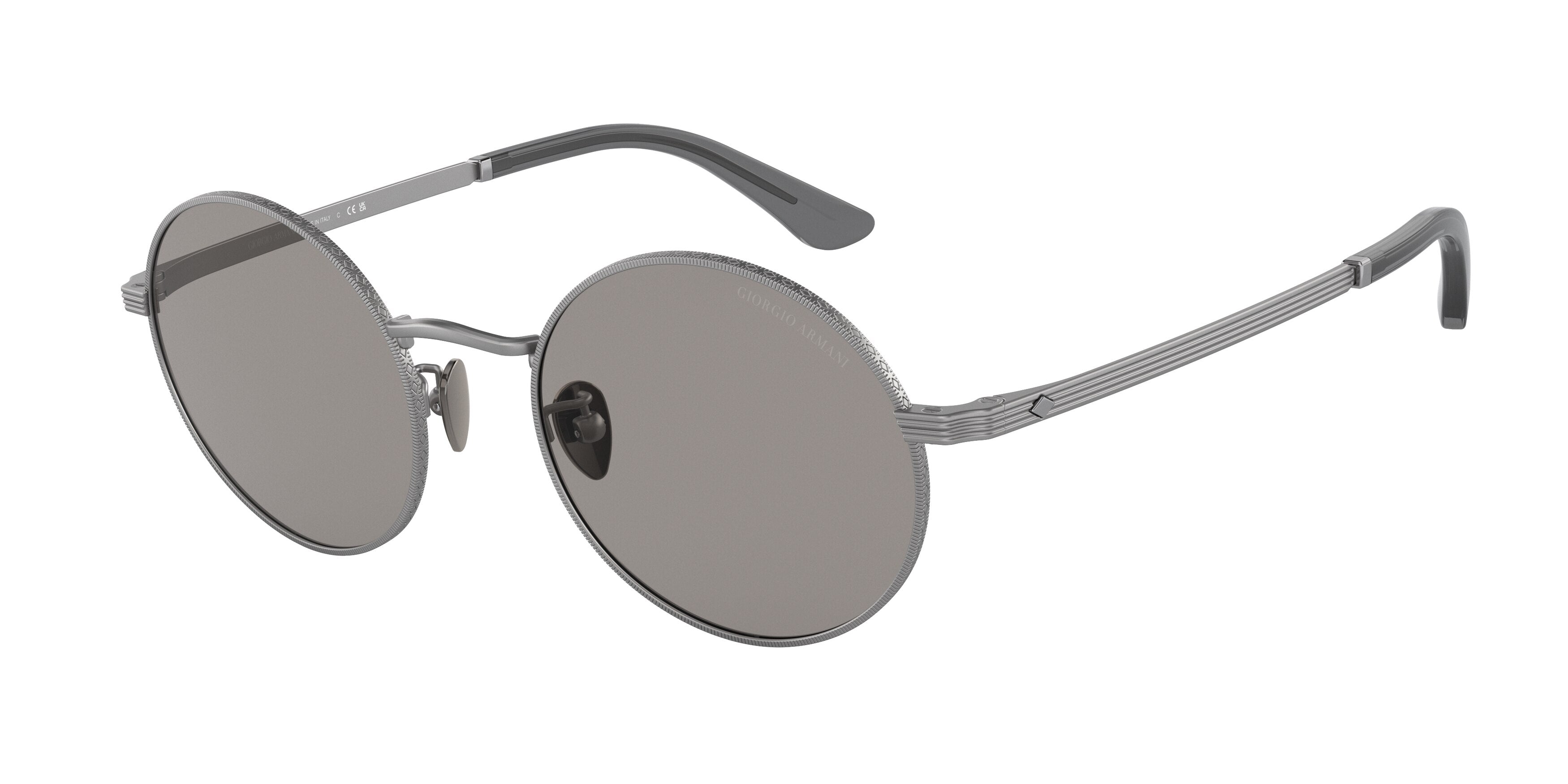 Giorgio Armani AR6140 Round Sunglasses  3003M3-Matte Gunmetal 50-145-20 - Color Map Grey