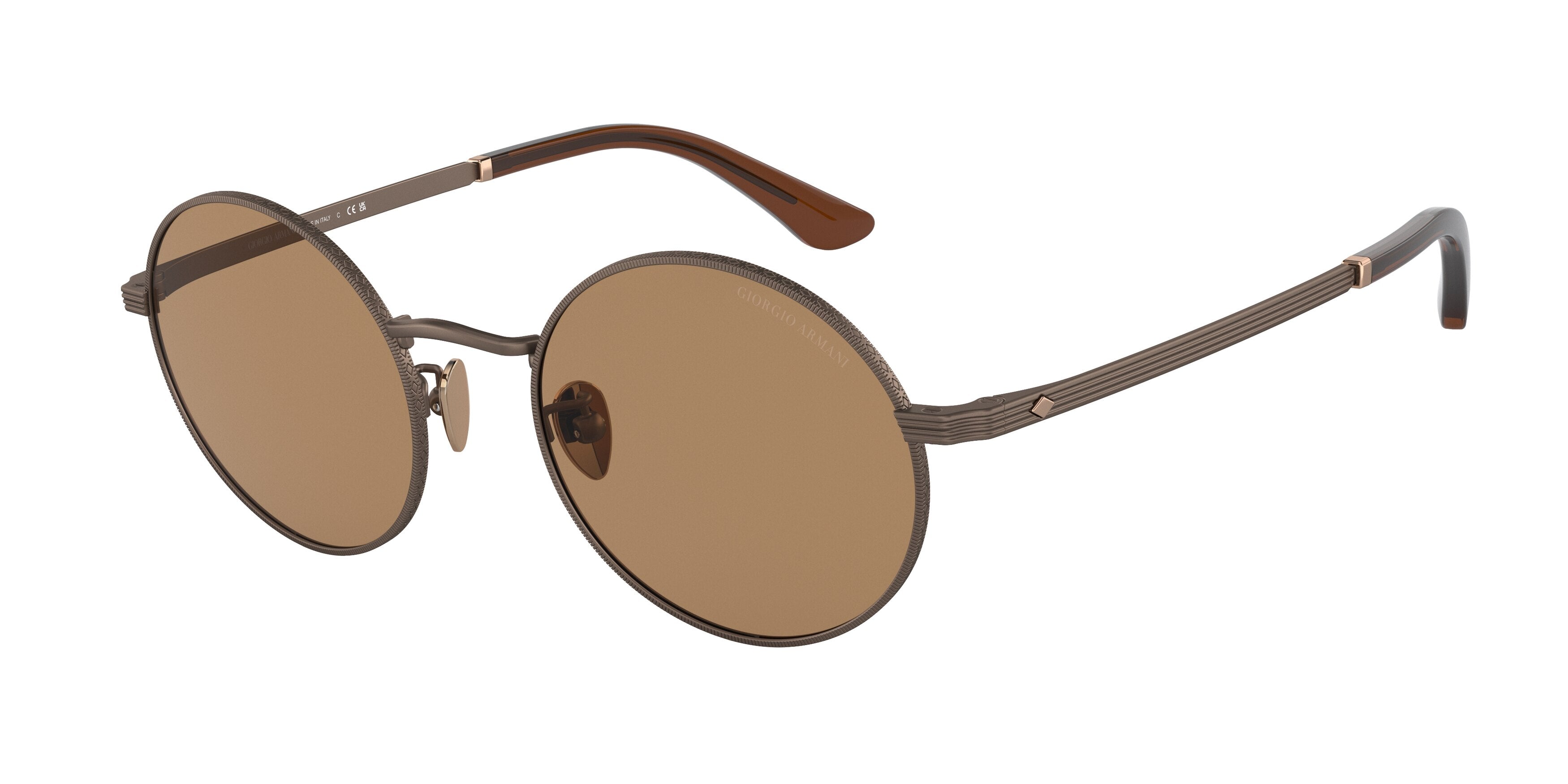 Giorgio Armani AR6140 Round Sunglasses  3006M4-Matte Bronze 50-145-20 - Color Map Copper