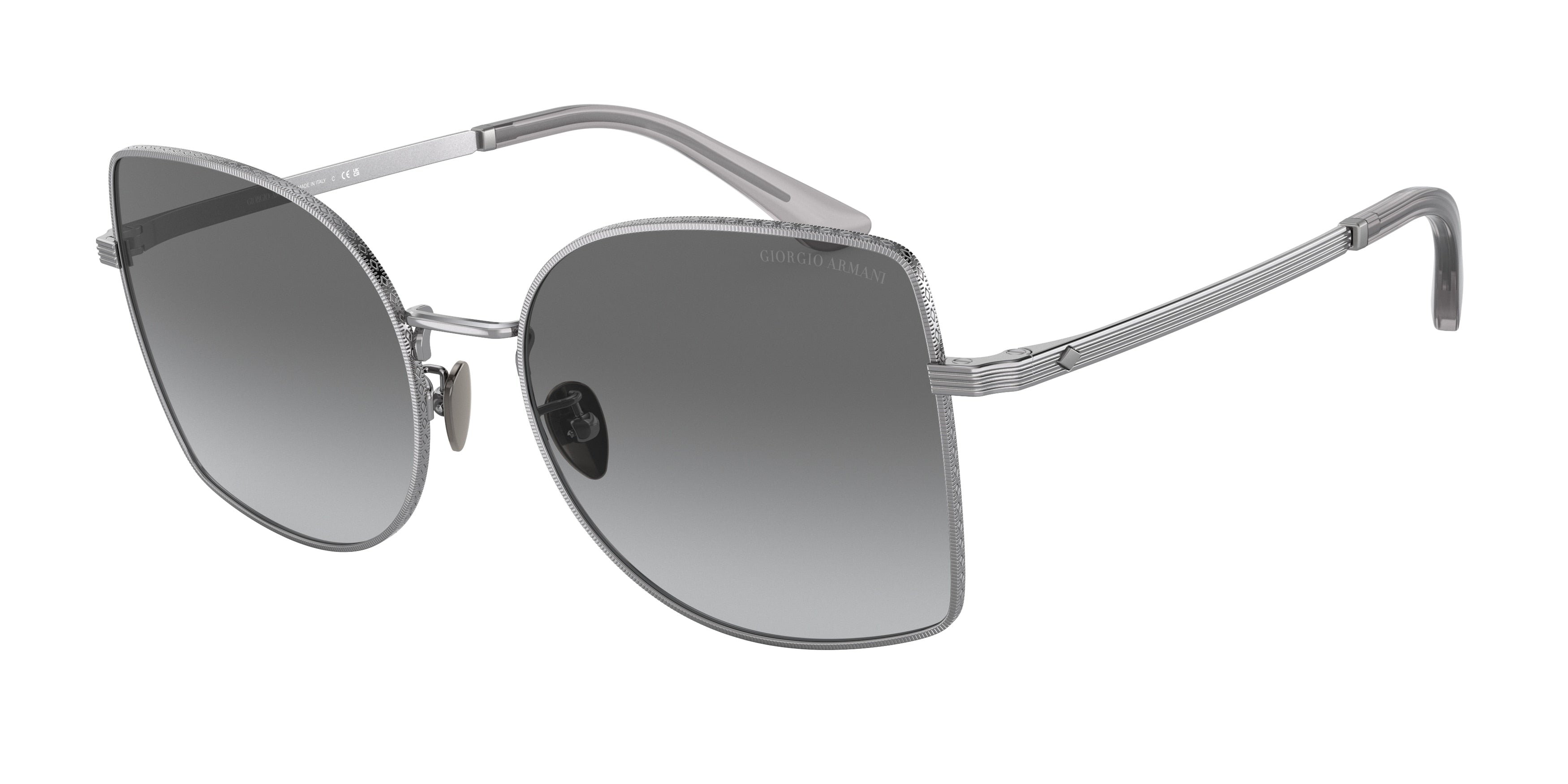 Giorgio Armani AR6141 Square Sunglasses 301011-Gunmetal 55-145-18 - Color Map Grey