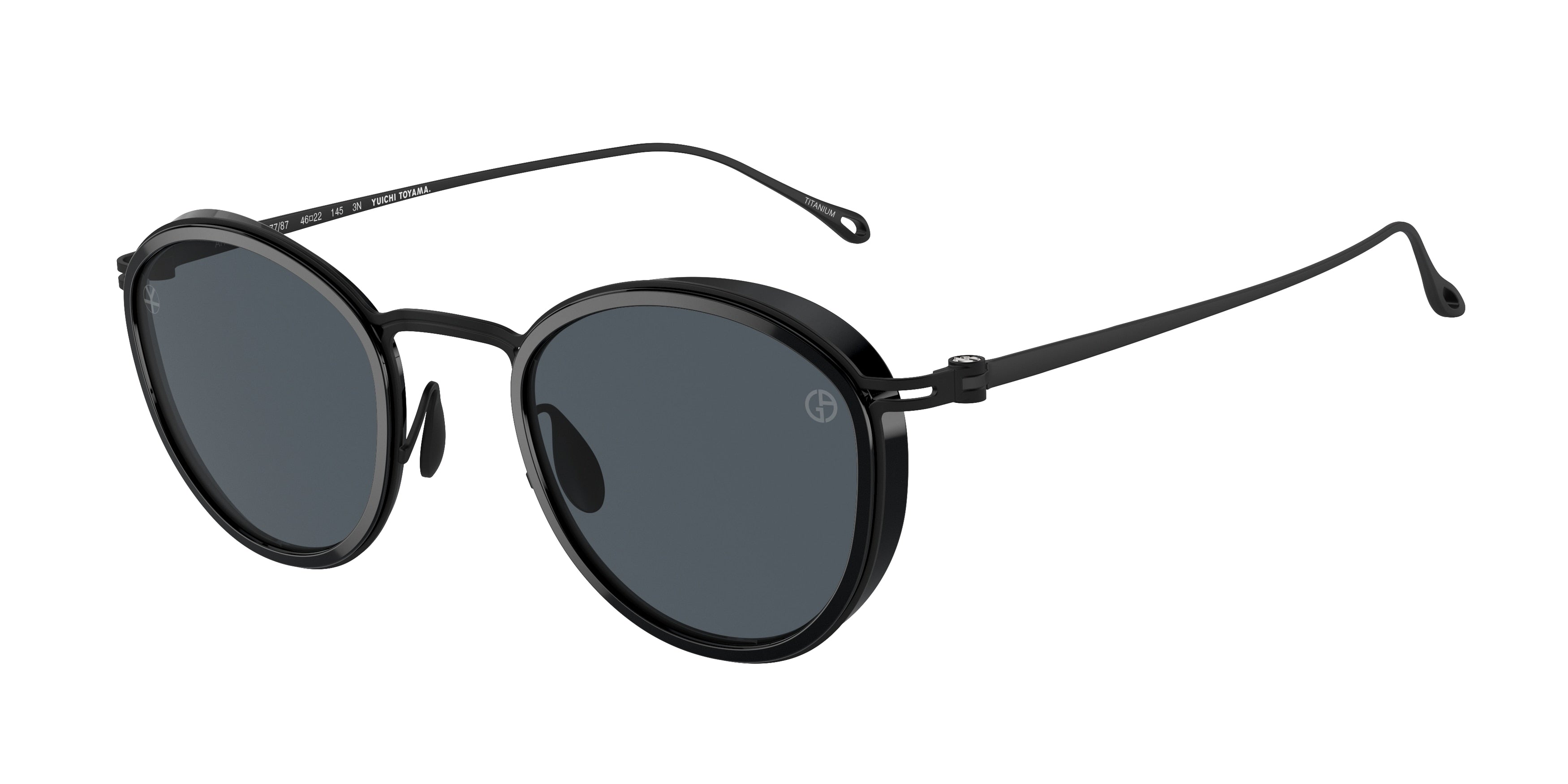 Giorgio Armani AR6148T Phantos Sunglasses 327787-Shiny Black 46-145-22 - Color Map Black