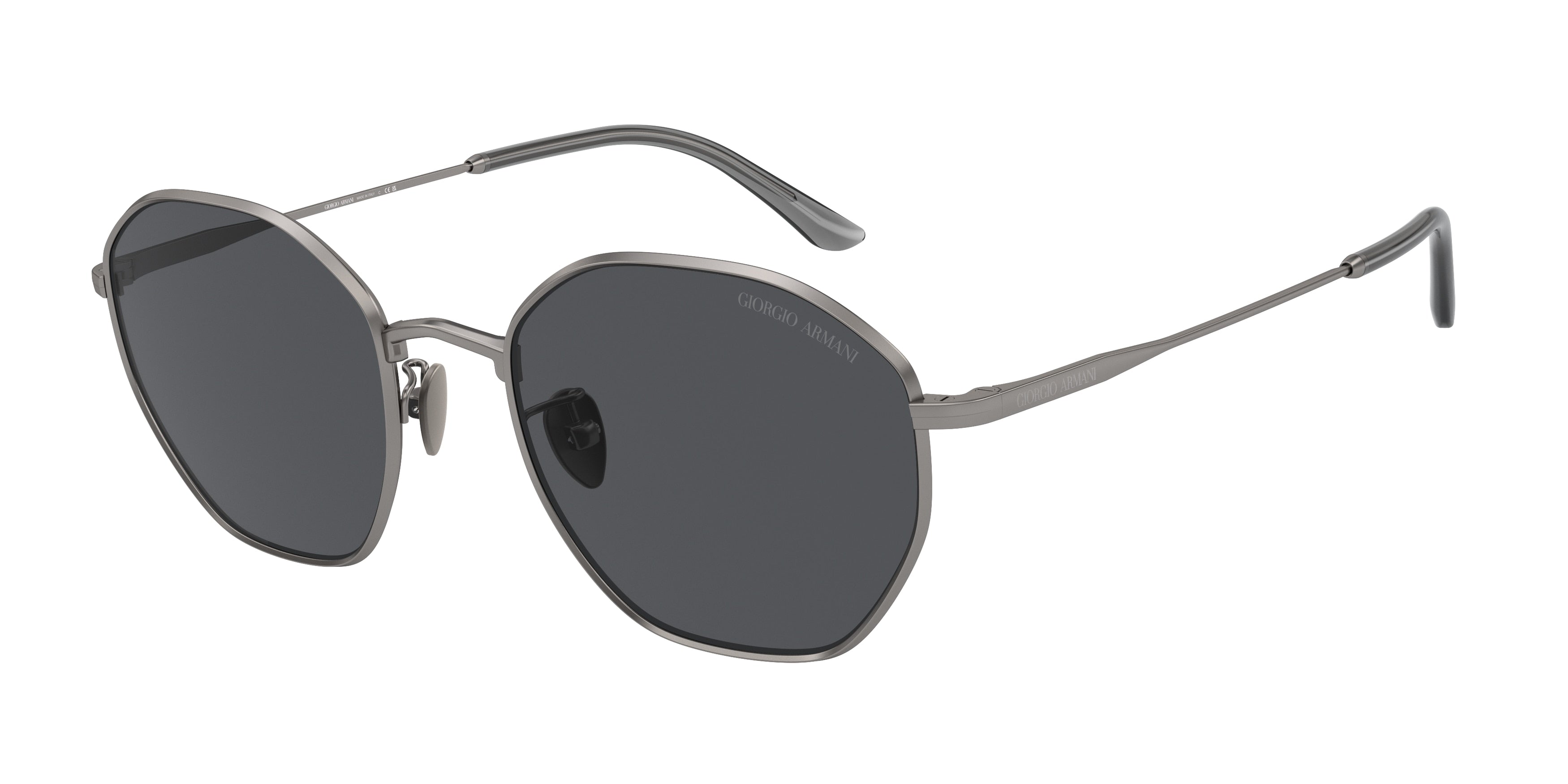 Giorgio Armani AR6150 Square Sunglasses  300387-Matte Gunmetal 53-145-20 - Color Map Grey