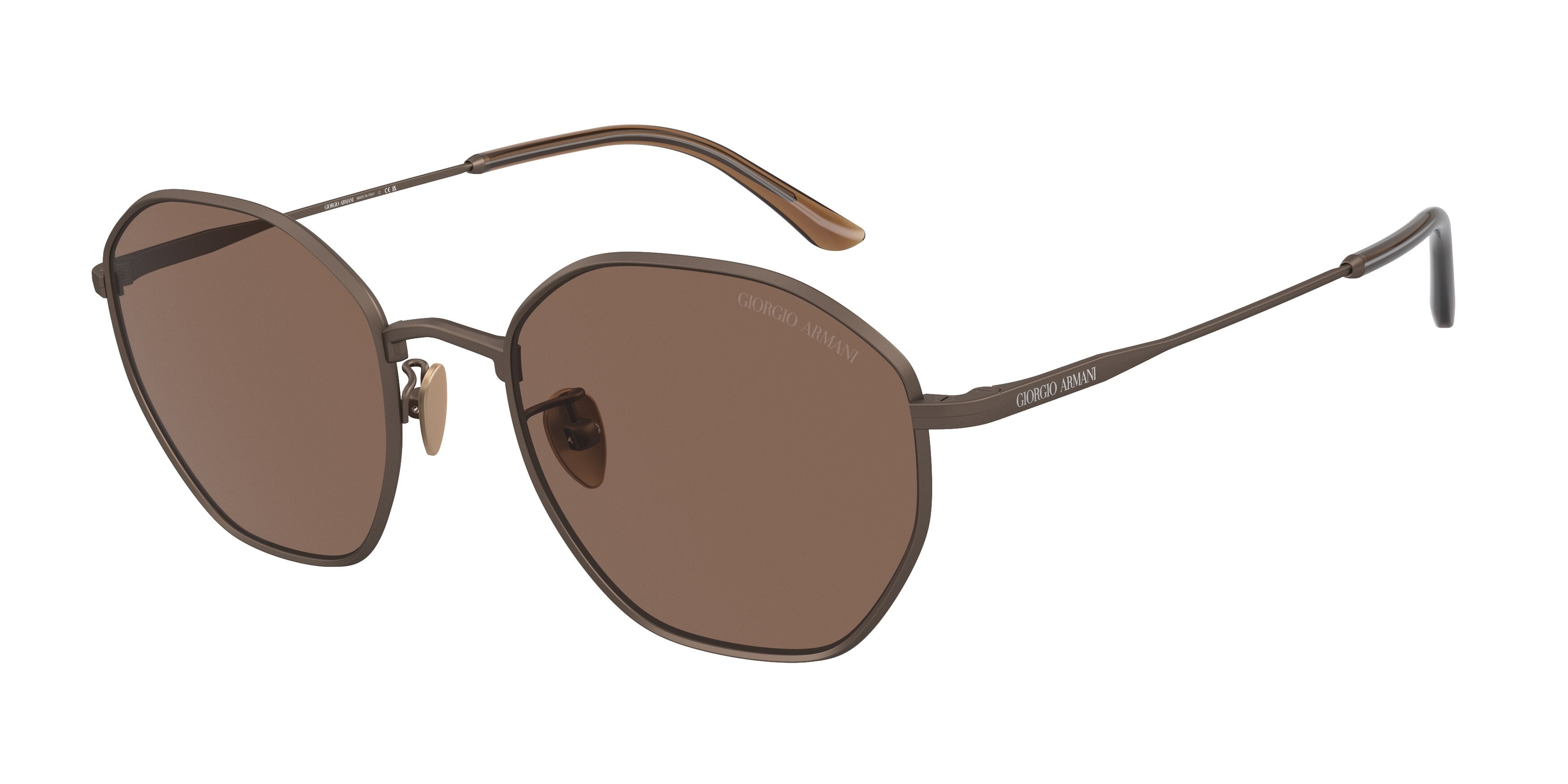 Giorgio Armani AR6150 Square Sunglasses  300673-Matte Bronze 53-145-20 - Color Map Copper