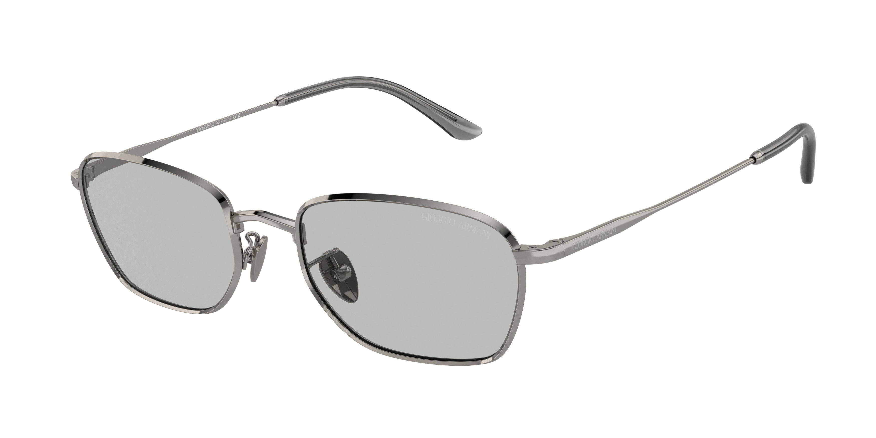 Giorgio Armani AR6151 Rectangle Sunglasses 301087-Gunmetal 52-140-19 - Color Map Grey