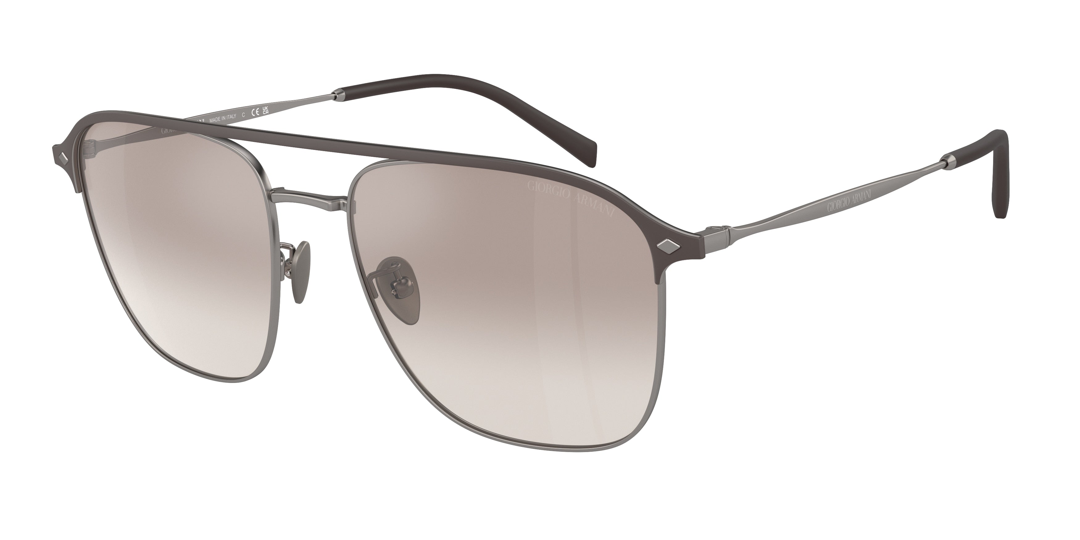 Giorgio Armani AR6154 Square Sunglasses  300394-Matte Gunmetal 57-145-18 - Color Map Grey