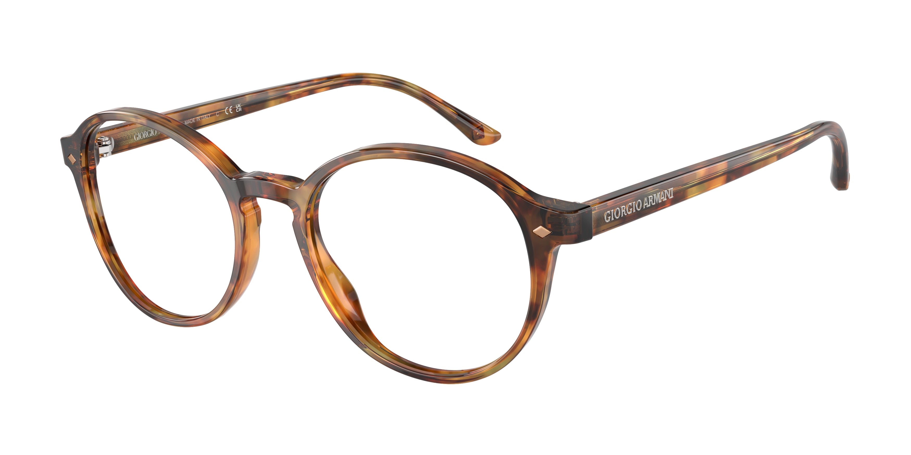 Giorgio Armani AR7004 Phantos Eyeglasses  5191-Yellow Havana 47-140-19 - Color Map Tortoise