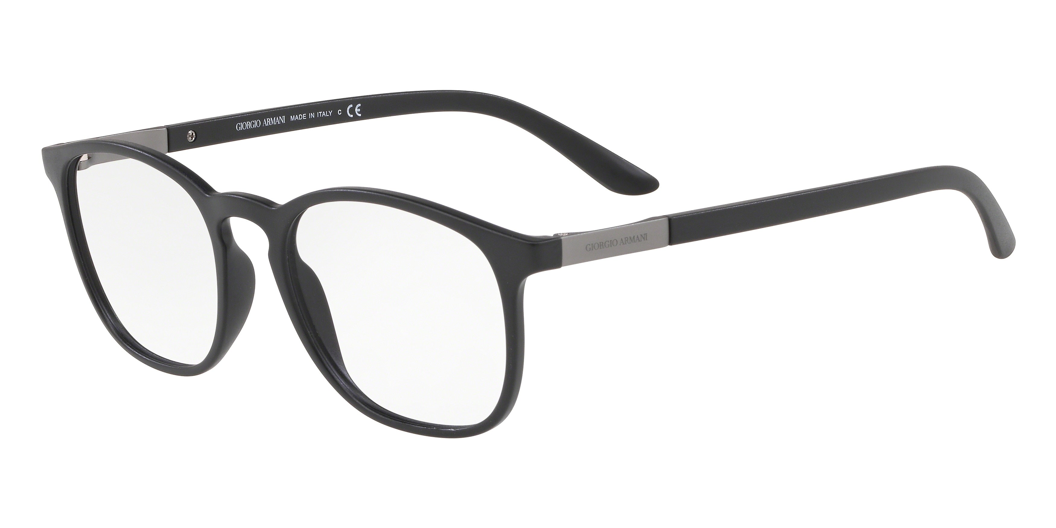 Giorgio Armani AR7167 Square Eyeglasses  5001-Black 52-145-19 - Color Map Black