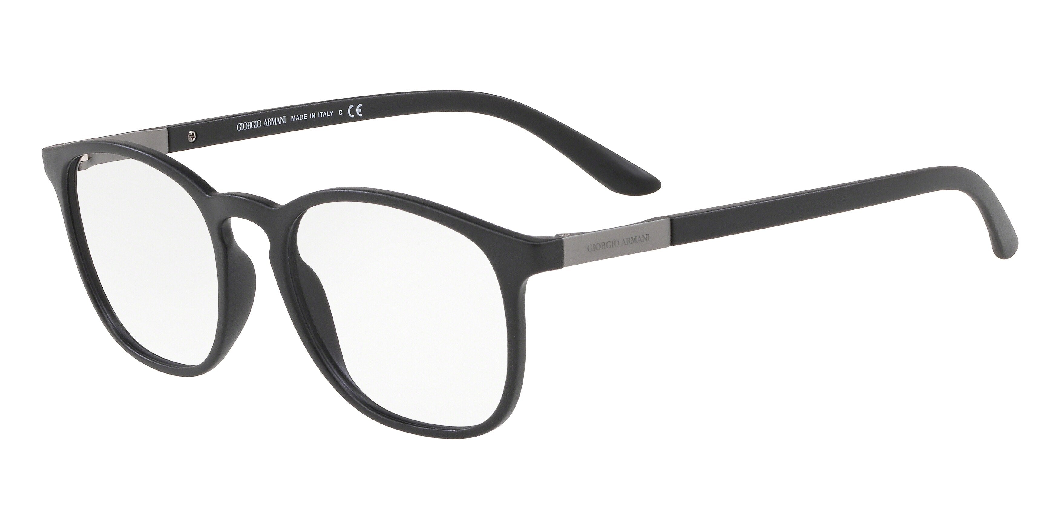 Giorgio Armani AR7167 Square Eyeglasses  5001-Black 52-145-19 - Color Map Black
