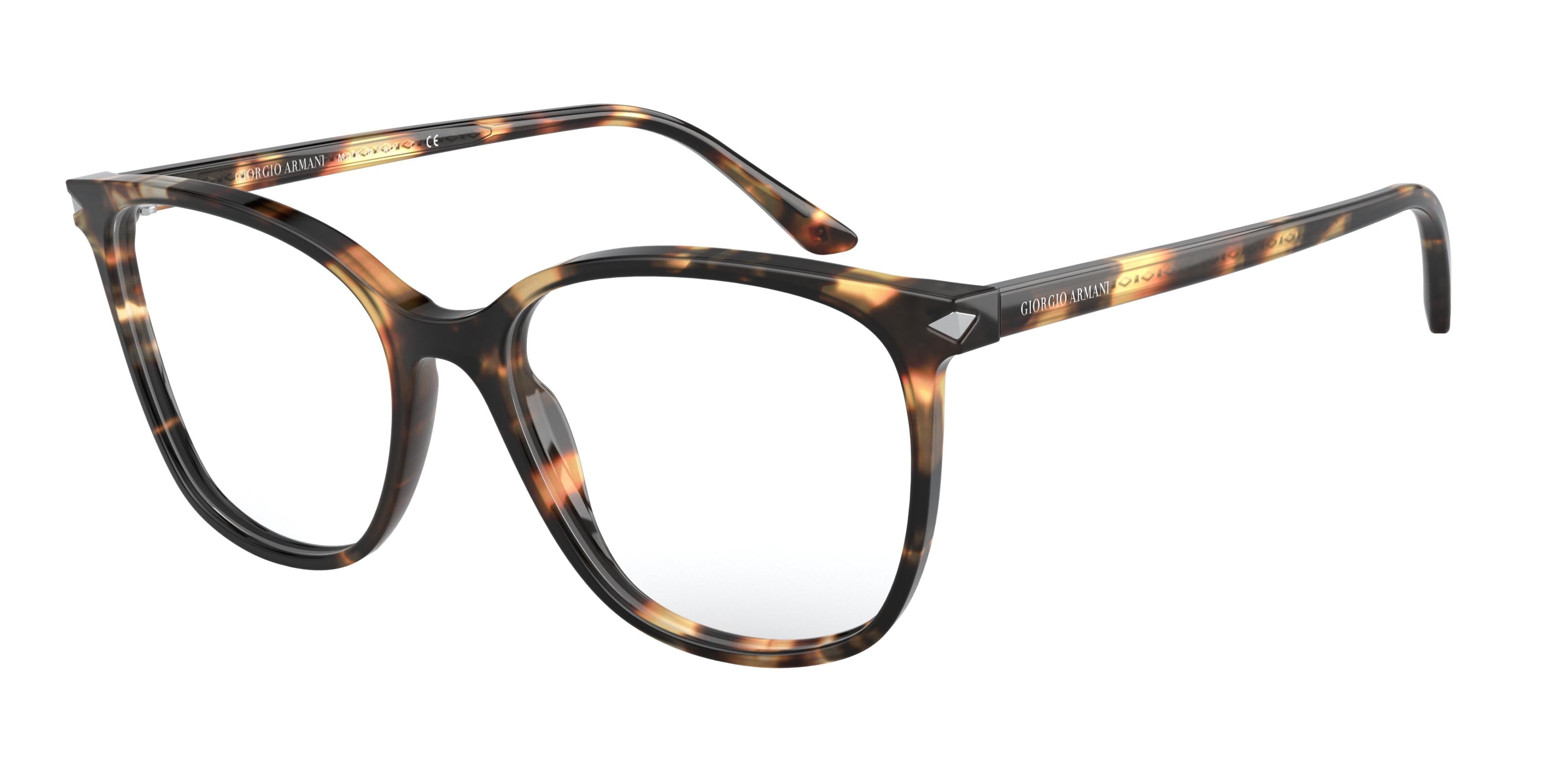 Giorgio Armani AR7192 Square Eyeglasses 5847-Brown Havana 52-145-17 - Color Map Brown