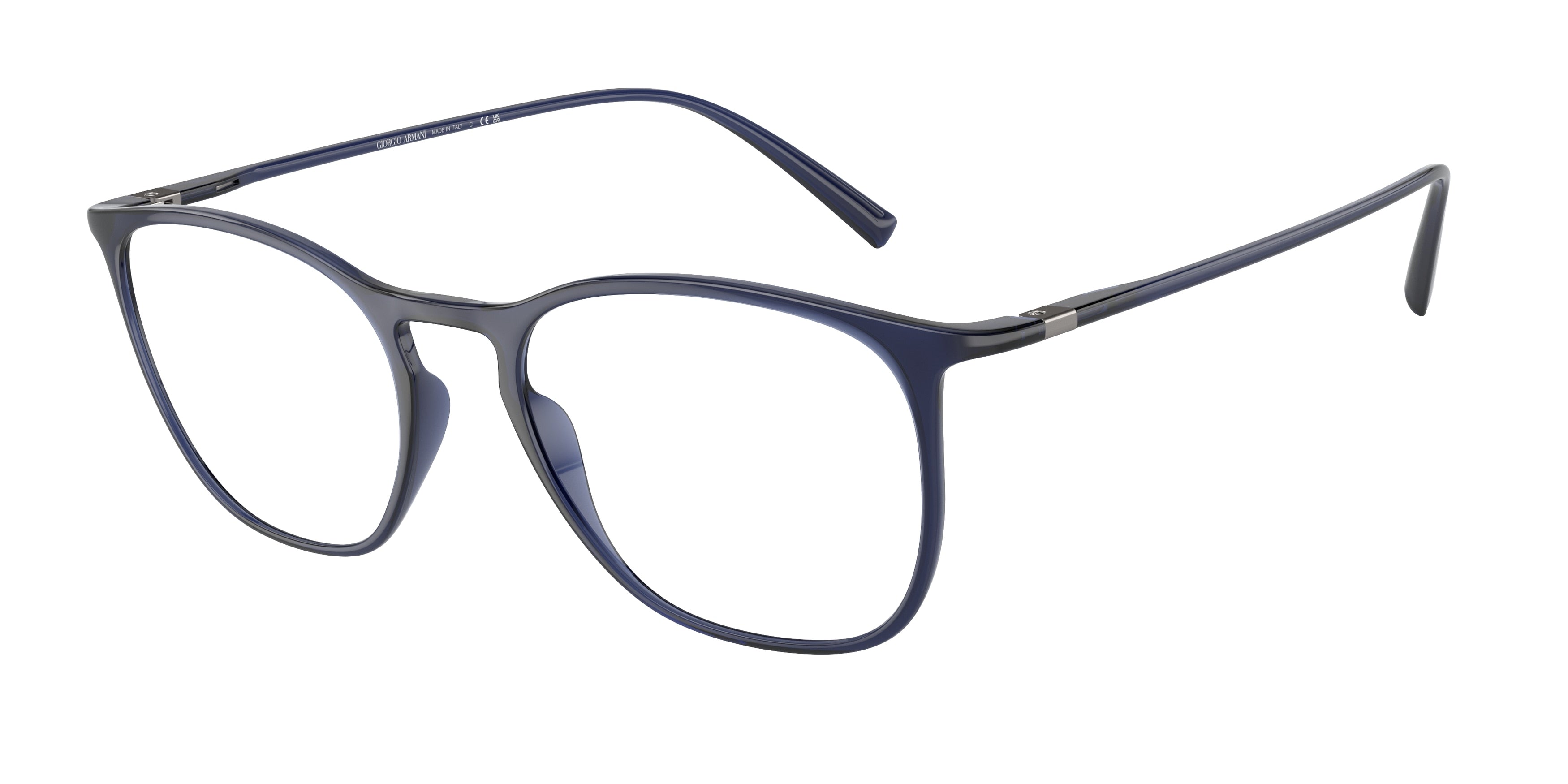 Giorgio Armani AR7202 Square Eyeglasses  6003-Trasparent Blue 53-145-19 - Color Map Blue