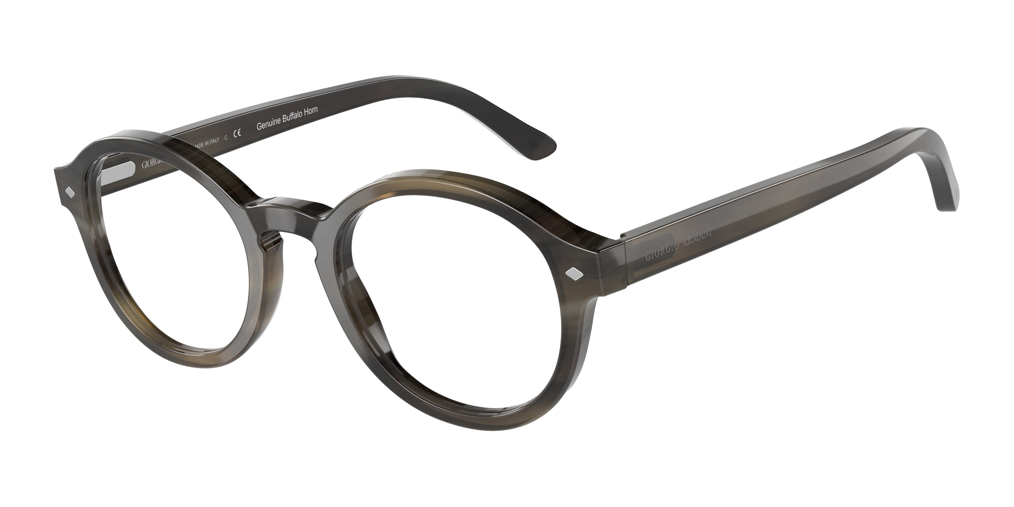 Giorgio Armani AR7204 Pillow Eyeglasses 5936-Light Brown Horn 47-145-21 - Color Map Brown