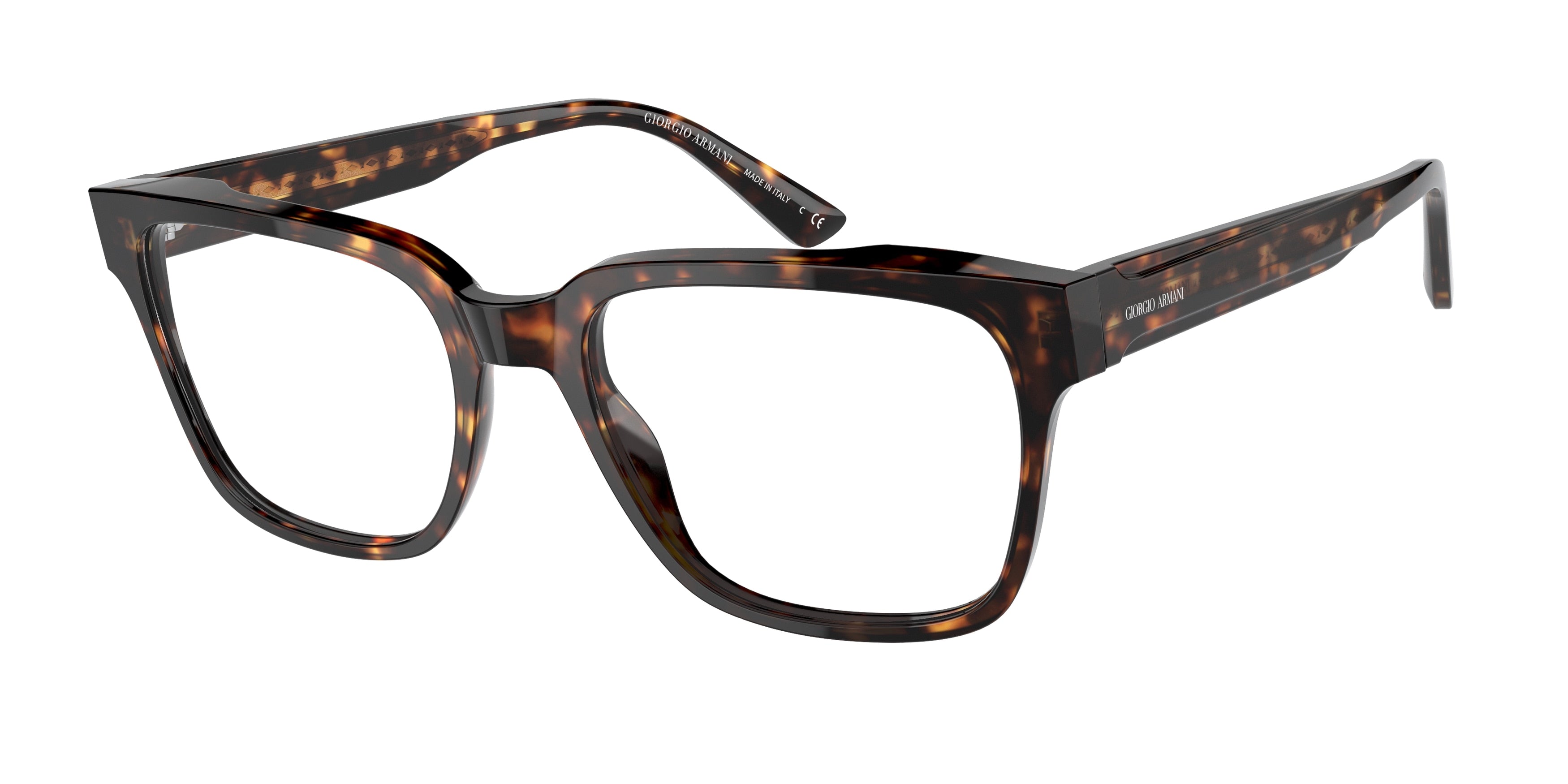 Giorgio Armani AR7209 Square Eyeglasses  5022-Havana 55-145-19 - Color Map Tortoise