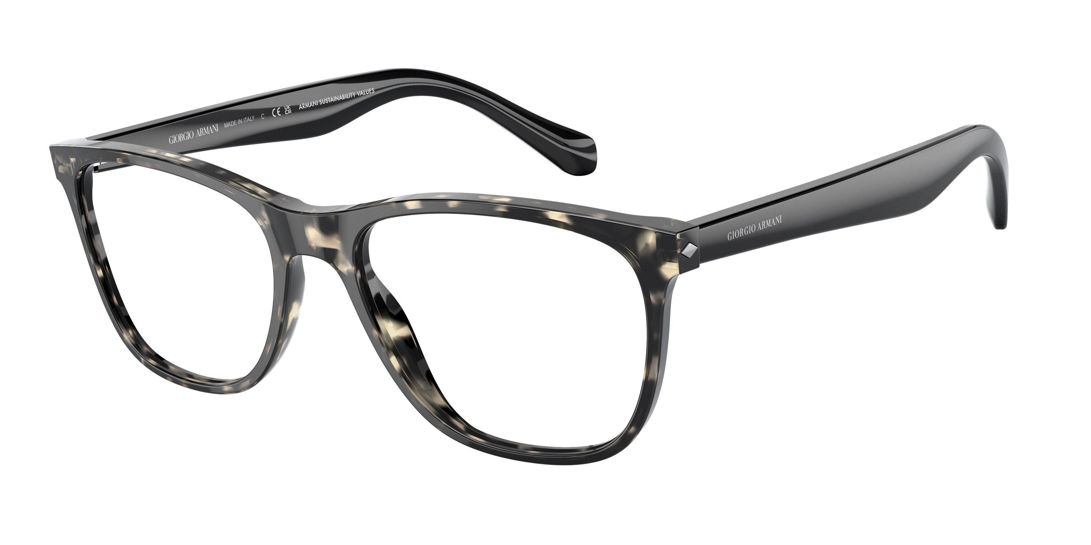 Giorgio Armani AR7211 Pillow Eyeglasses 5873-Grey Havana 55-145-18 - Color Map Tortoise