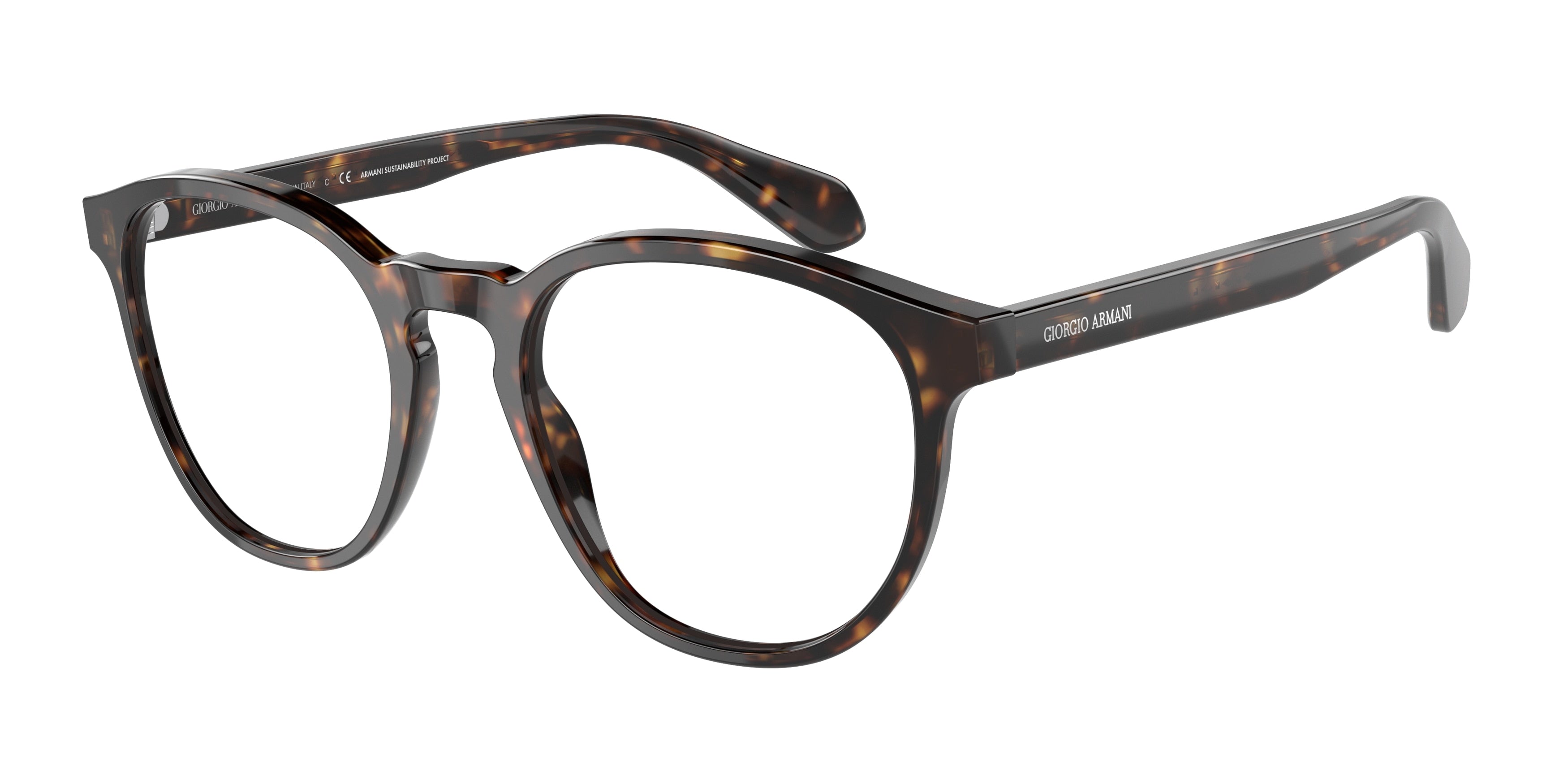 Giorgio Armani AR7216 Phantos Eyeglasses  5879-Shiny Havana 52-145-20 - Color Map Tortoise