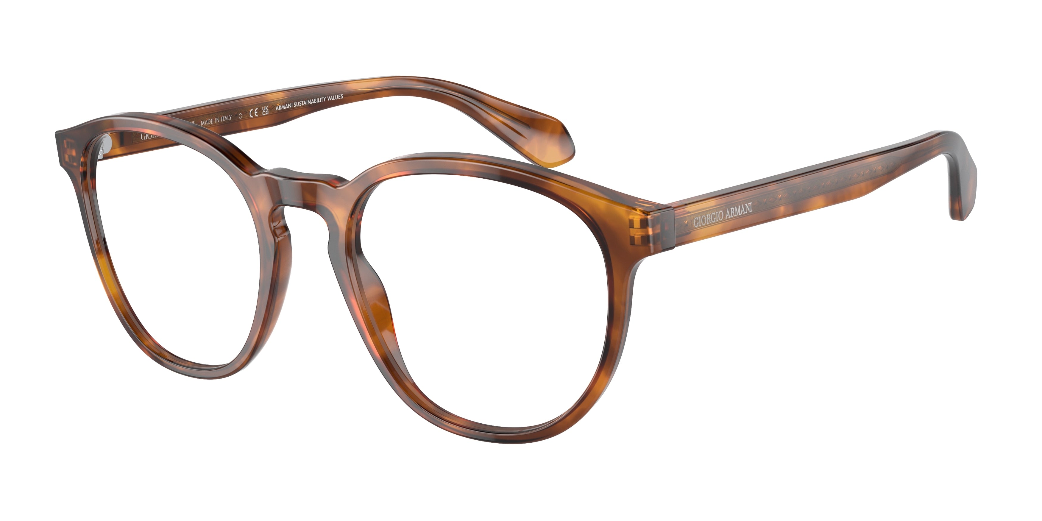 Giorgio Armani AR7216 Phantos Eyeglasses  5988-Red Havana 52-145-20 - Color Map Tortoise
