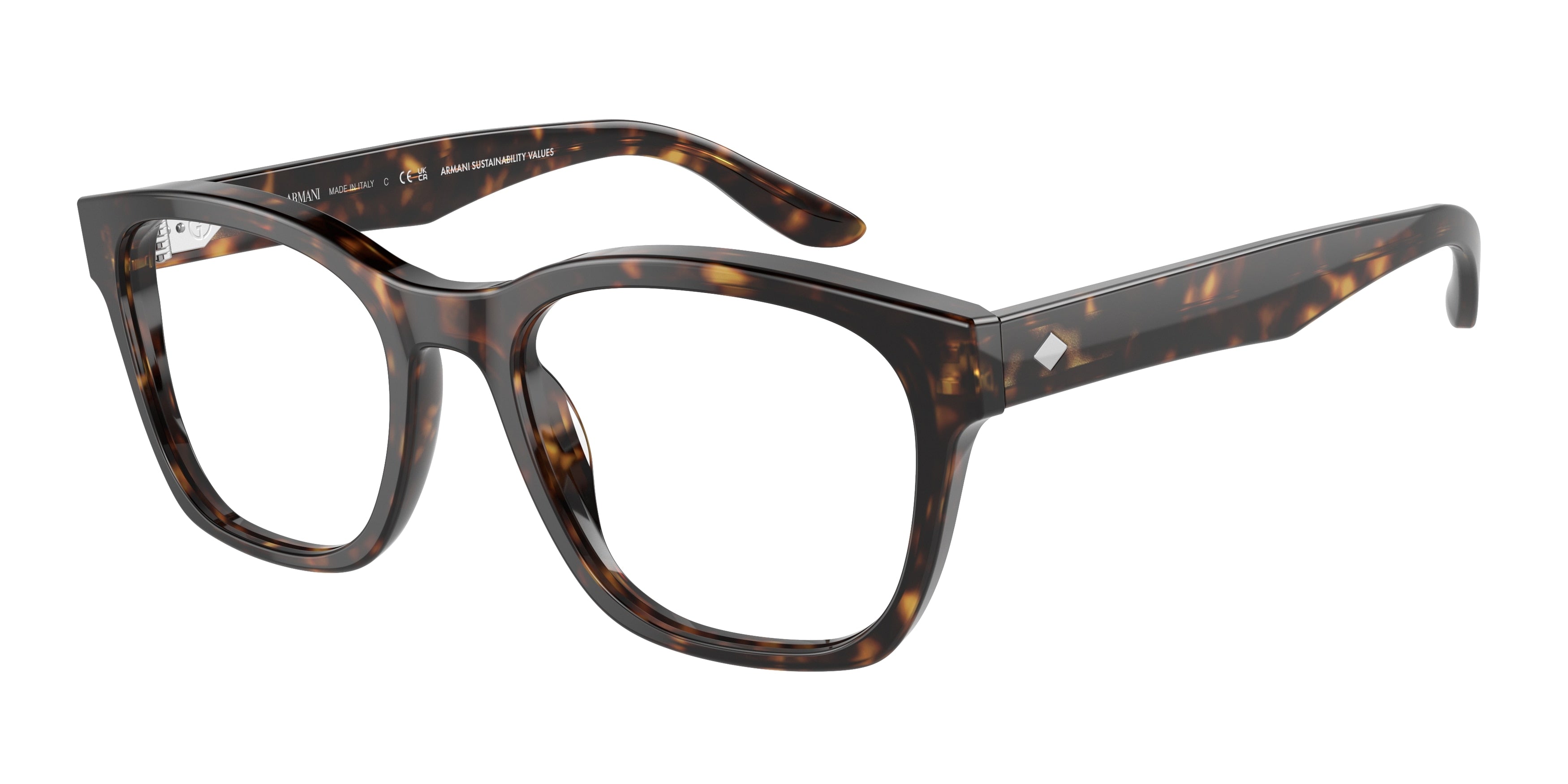 Giorgio Armani AR7229 Pillow Eyeglasses 5879-Havana 51-145-19 - Color Map Tortoise