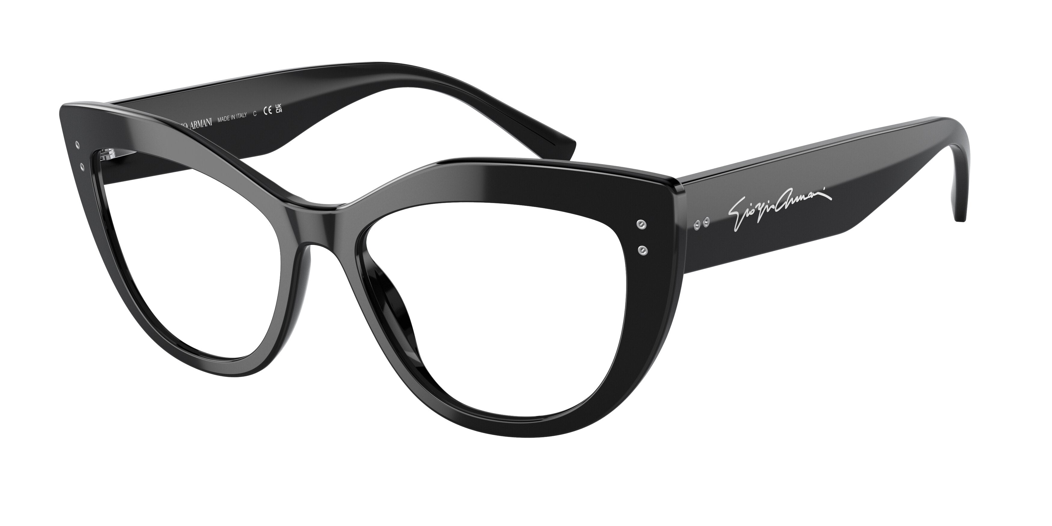 Giorgio Armani AR7231 Cat Eye Eyeglasses 5001-Black 54-140-17 - Color Map Black