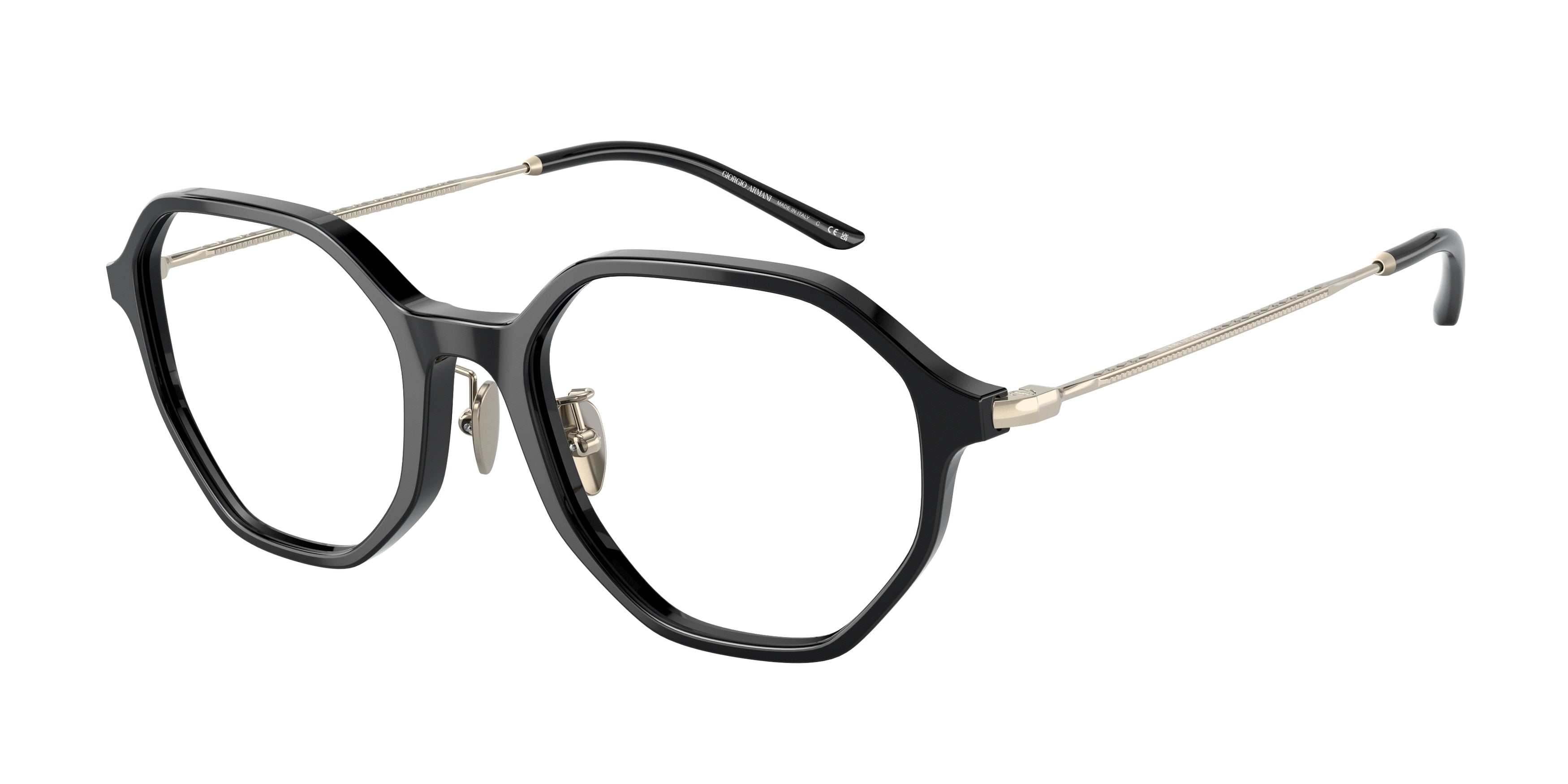 Giorgio Armani AR7234 Irregular Eyeglasses 5001-Black 52-140-19 - Color Map Black