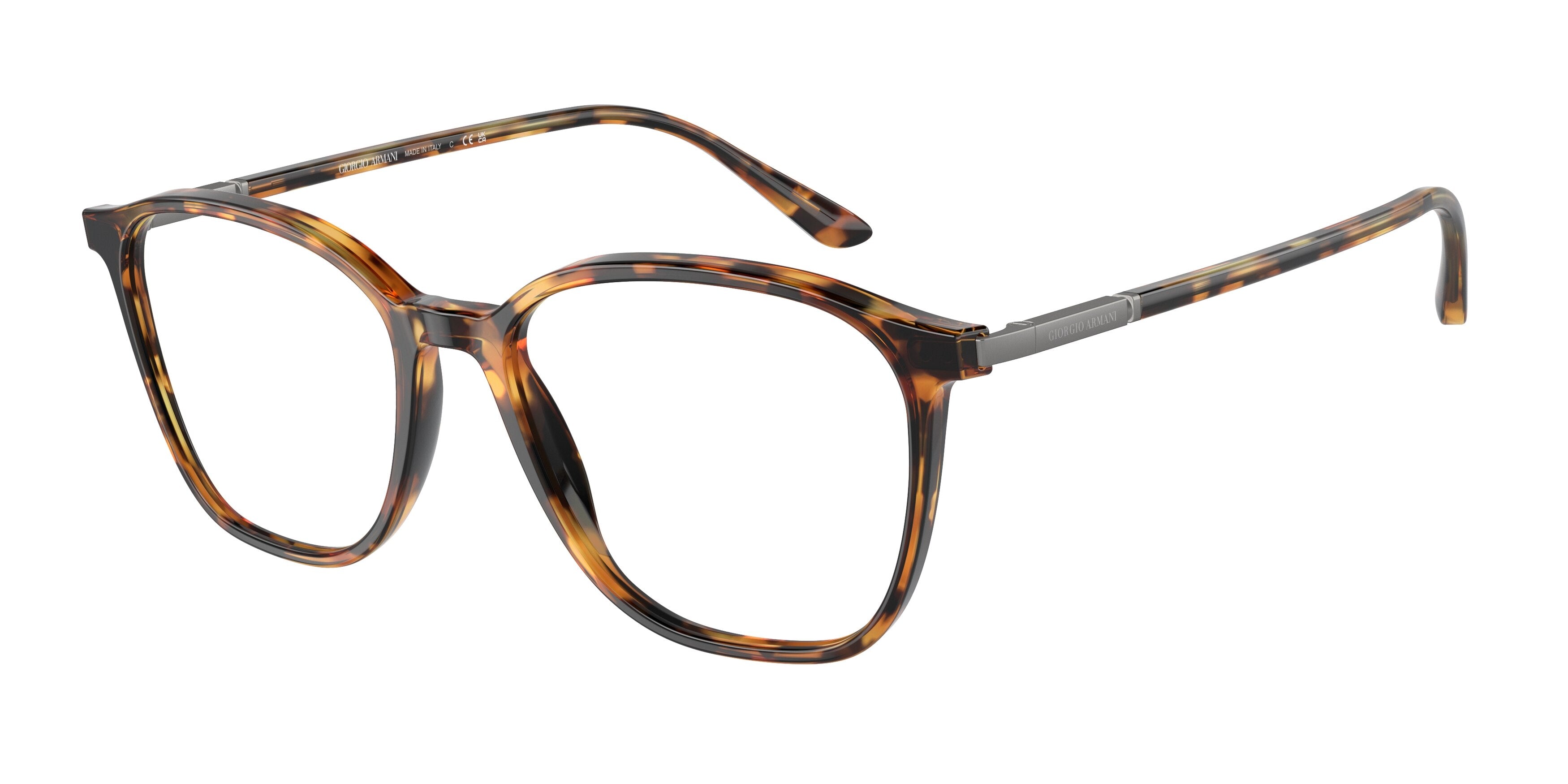 Giorgio Armani AR7236 Square Eyeglasses  5482-Red Havana 53-145-17 - Color Map Tortoise