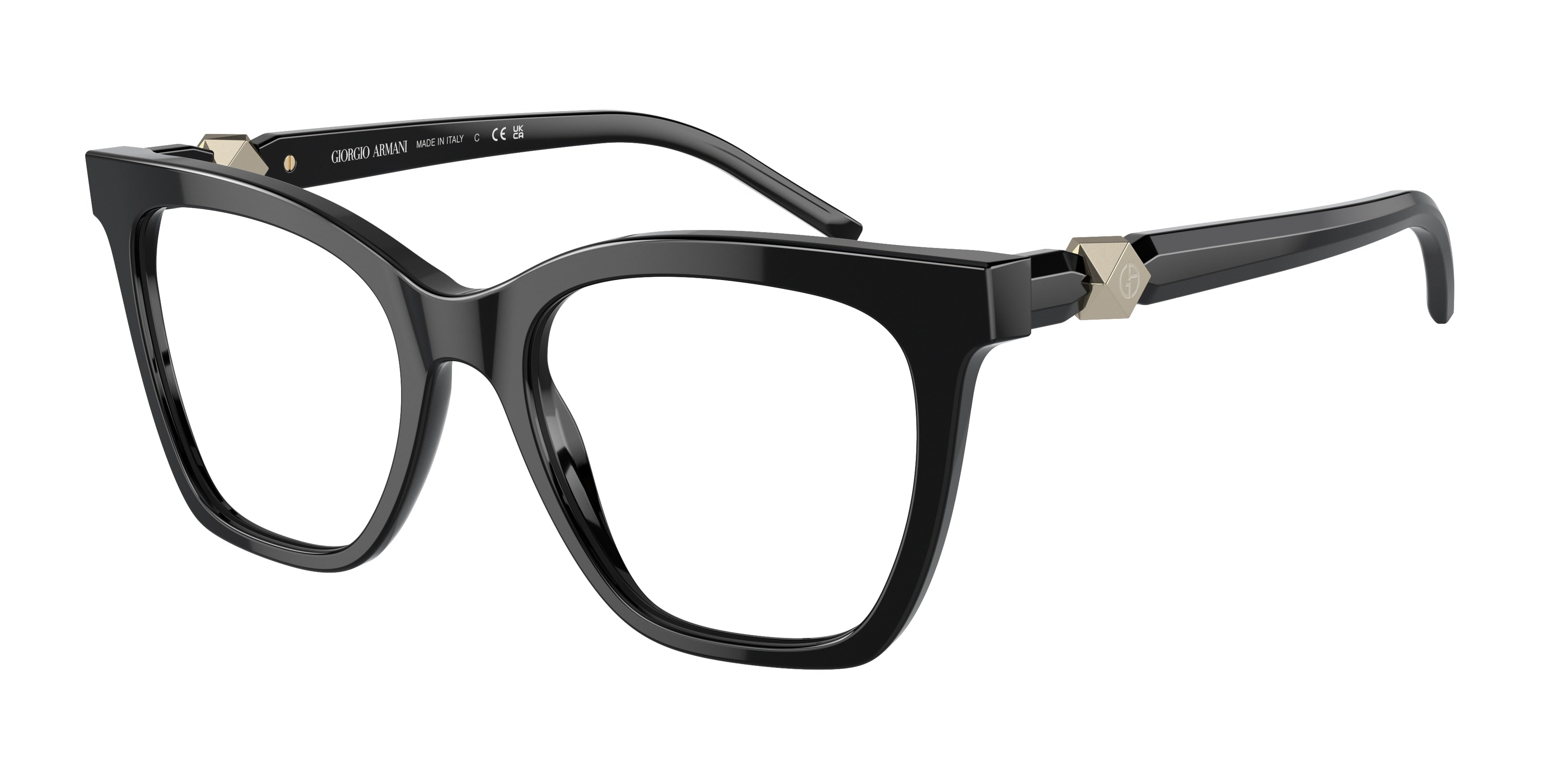 Giorgio Armani AR7238 Cat Eye Eyeglasses 5001-Black 52-140-19 - Color Map Black