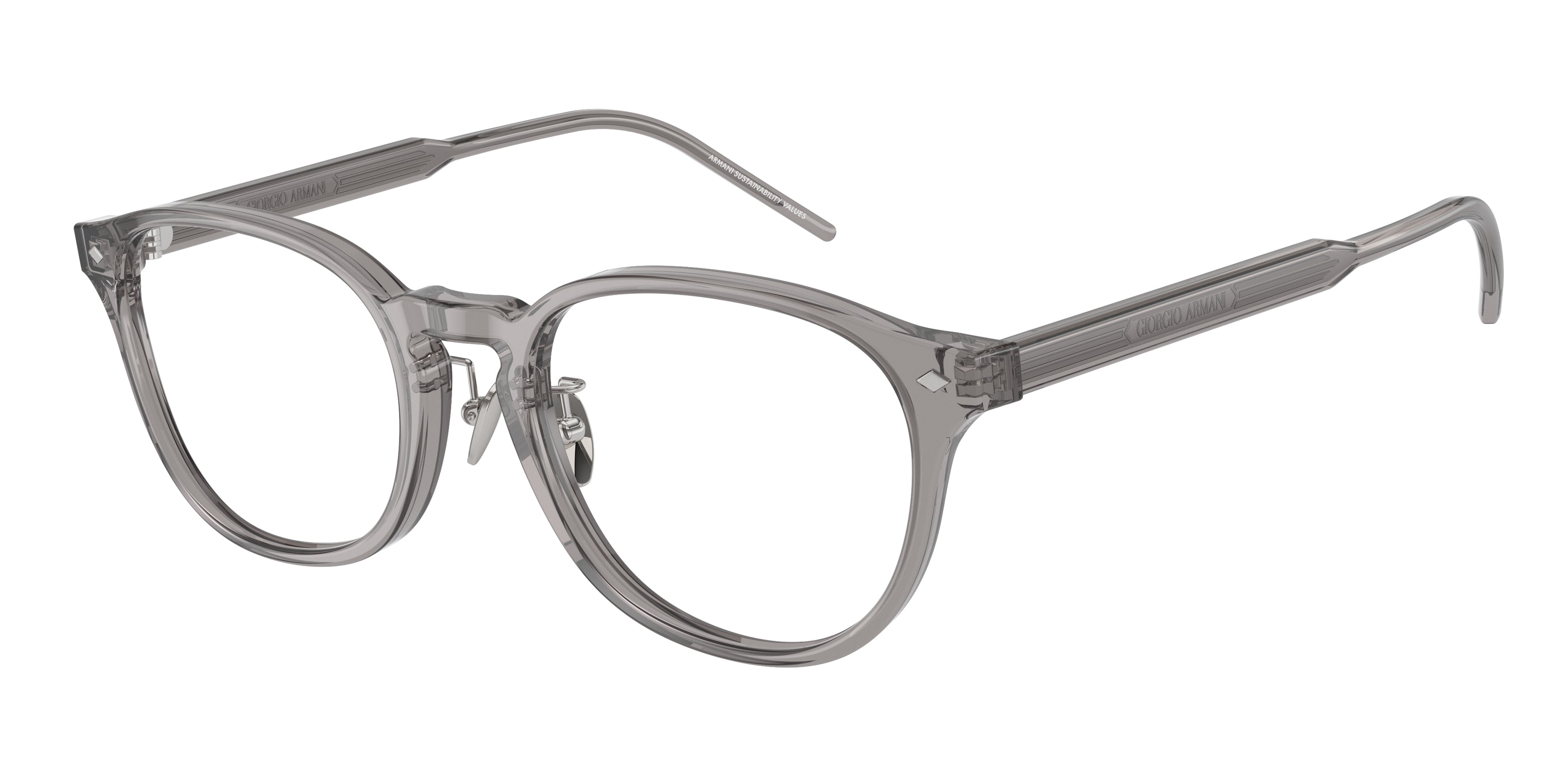 Giorgio Armani AR7259F Phantos Eyeglasses  6070-Transparent Grey 52-145-20 - Color Map Grey