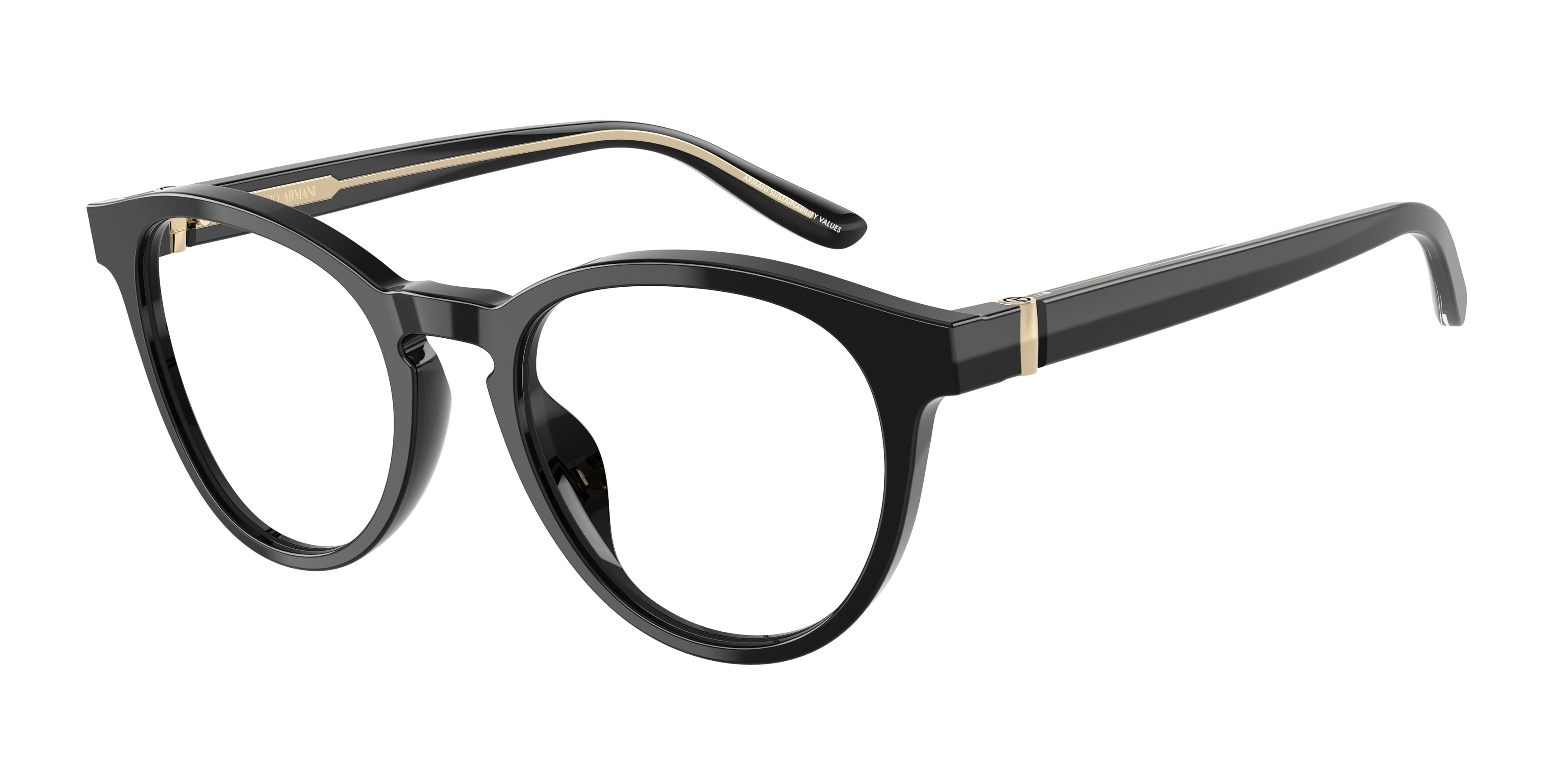 Giorgio Armani AR7266U Phantos Eyeglasses 5875-Black 49-140-19 - Color Map Black